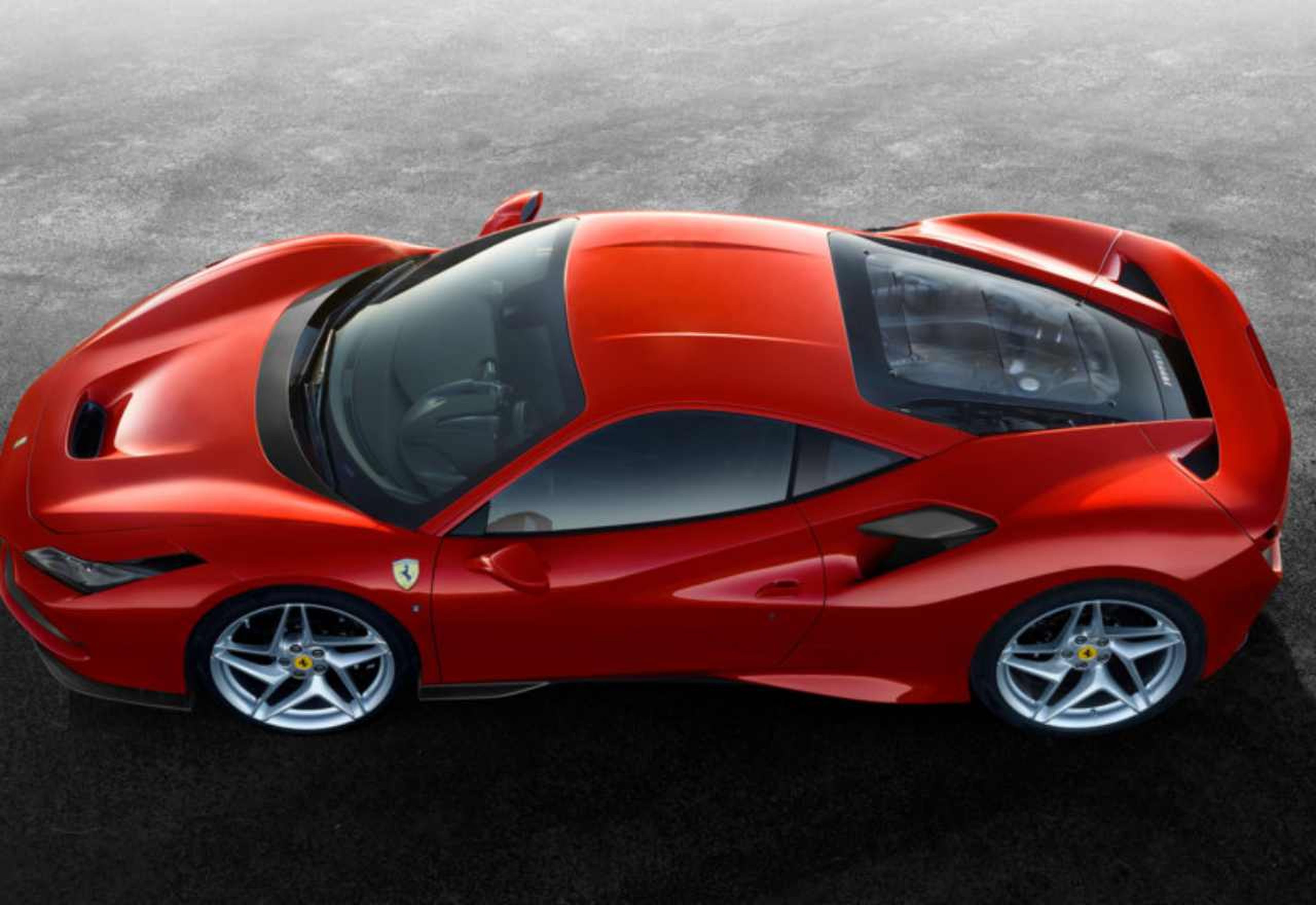 Ferrari F8 Tributo vista arriba