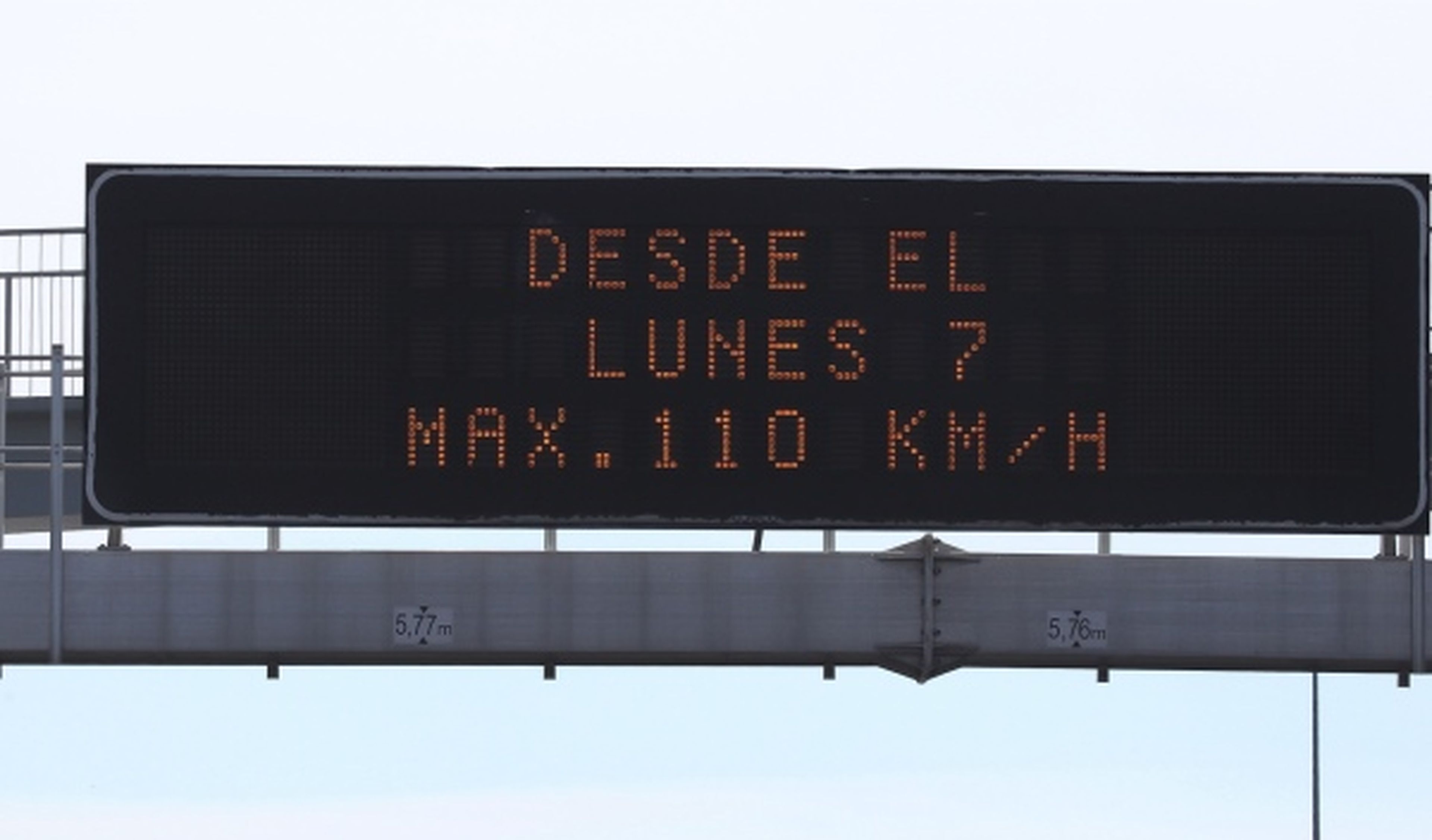 El Supremo rechaza suspender el límite de 110 km/h