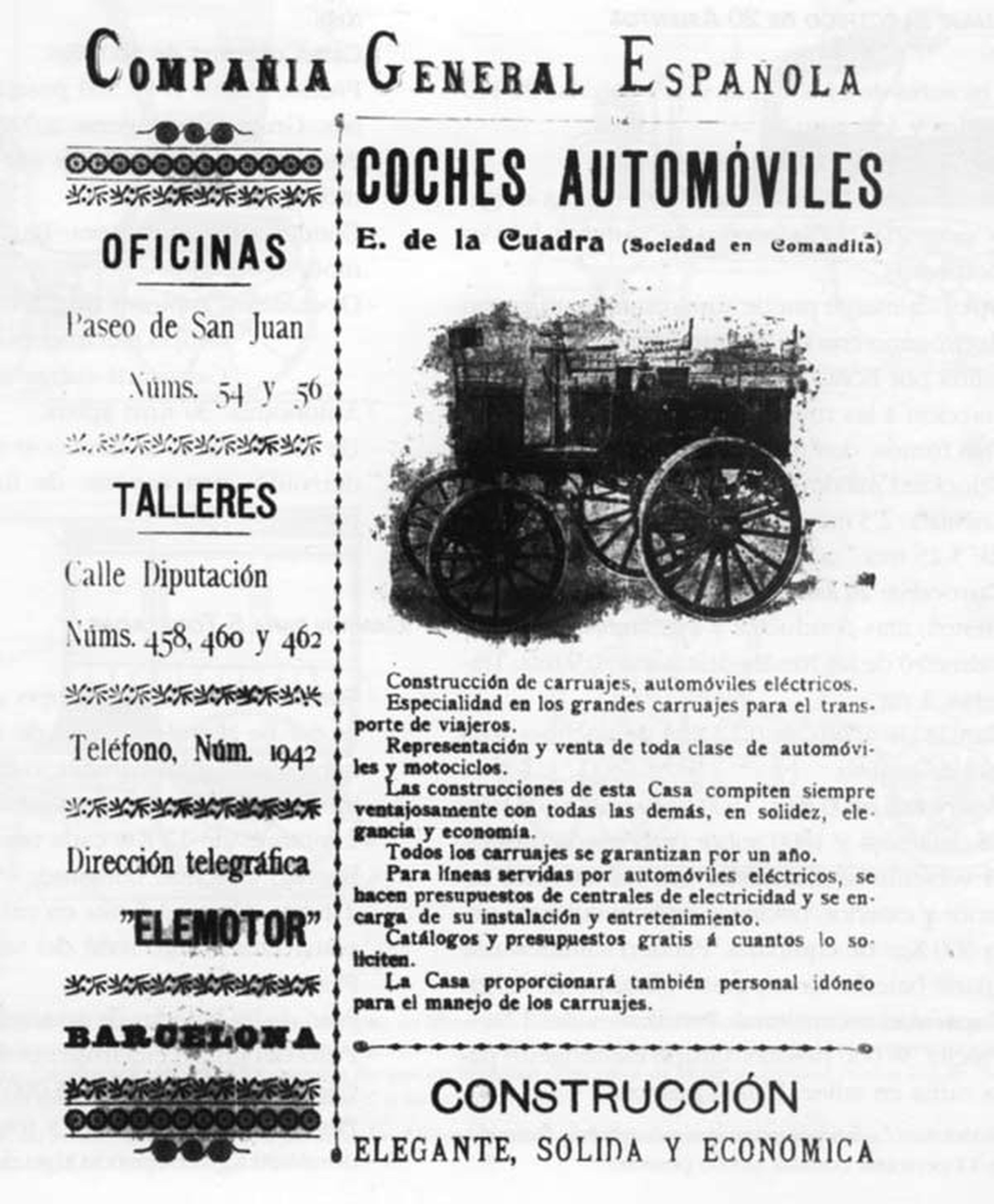 Año 1899: nace el primer coche eléctrico español