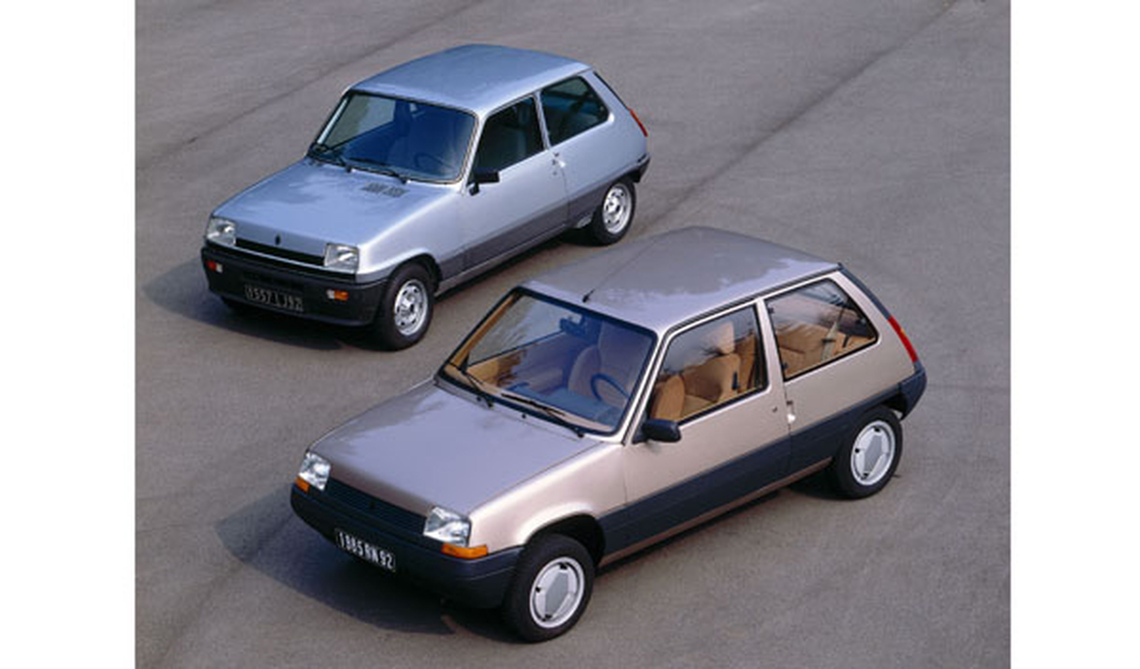 Dos generacioner de Renault 5