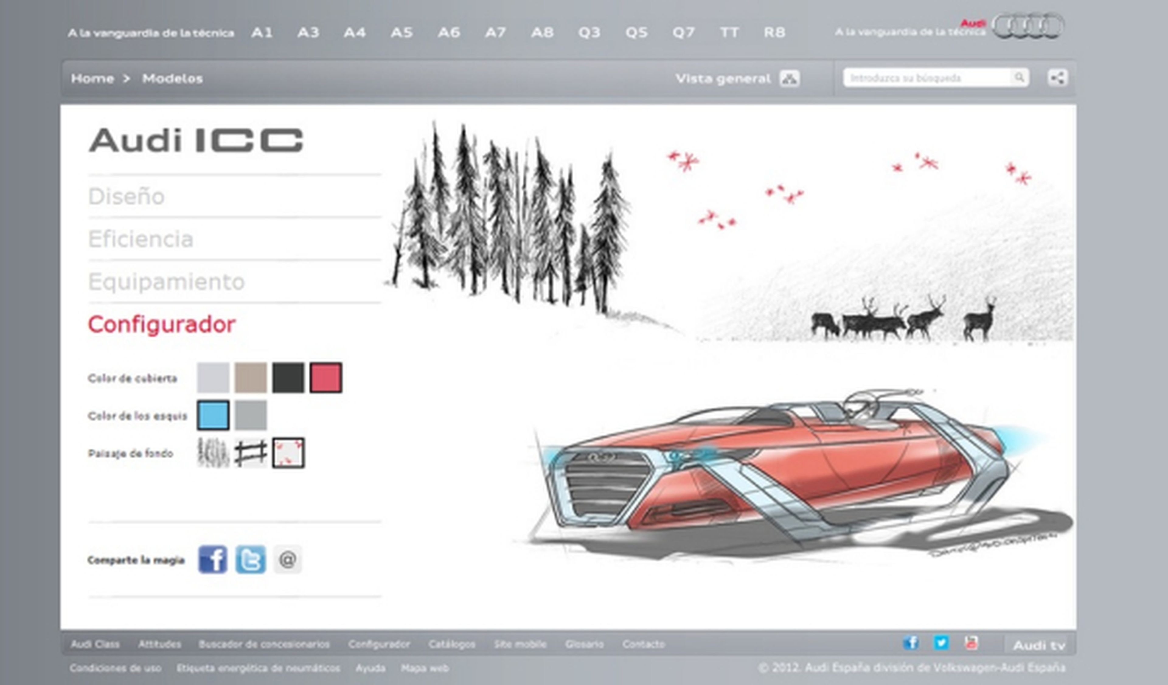 Pagina web Audi ICC