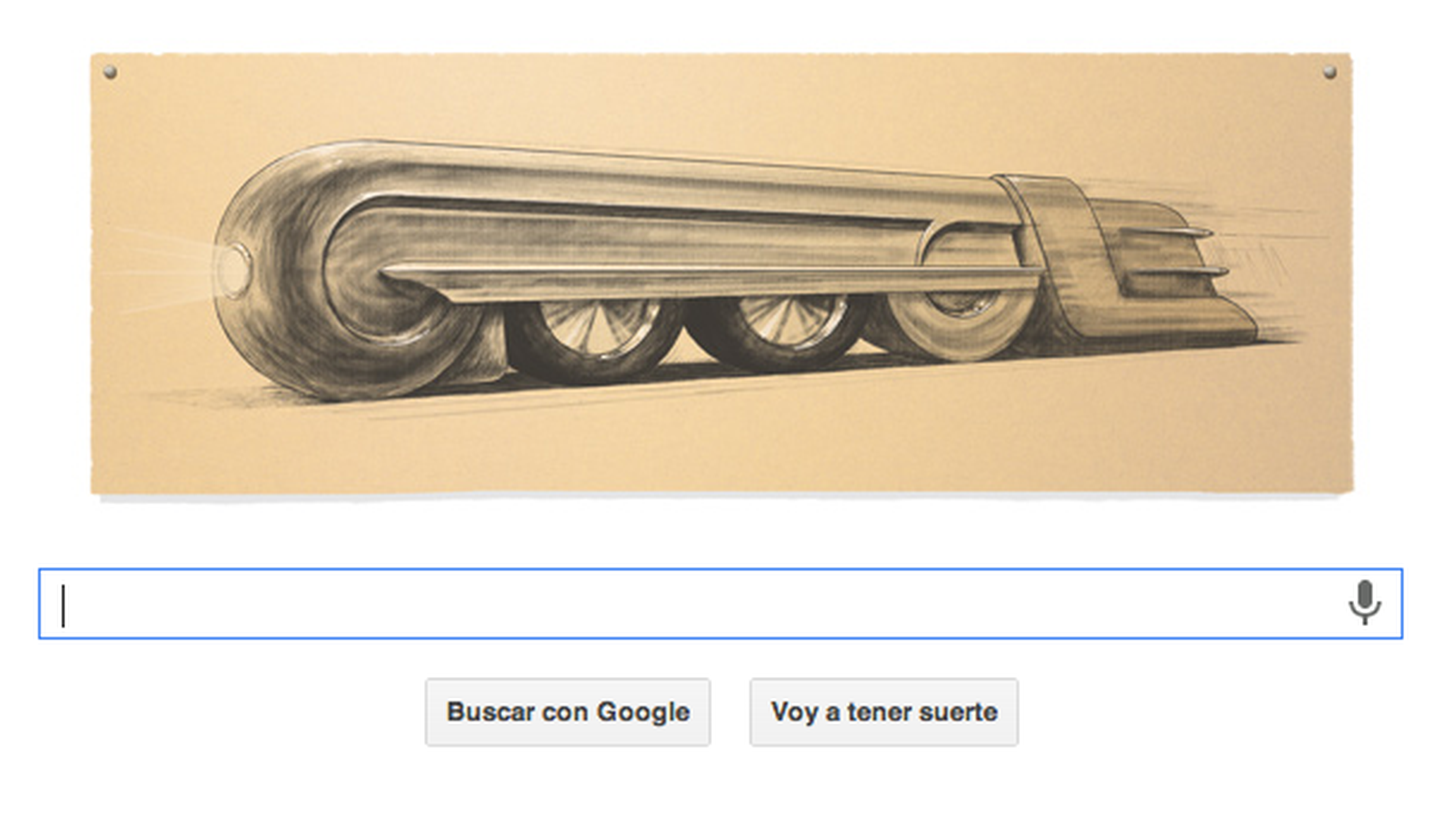 Doodle de Google con el tren eléctrico GG1
