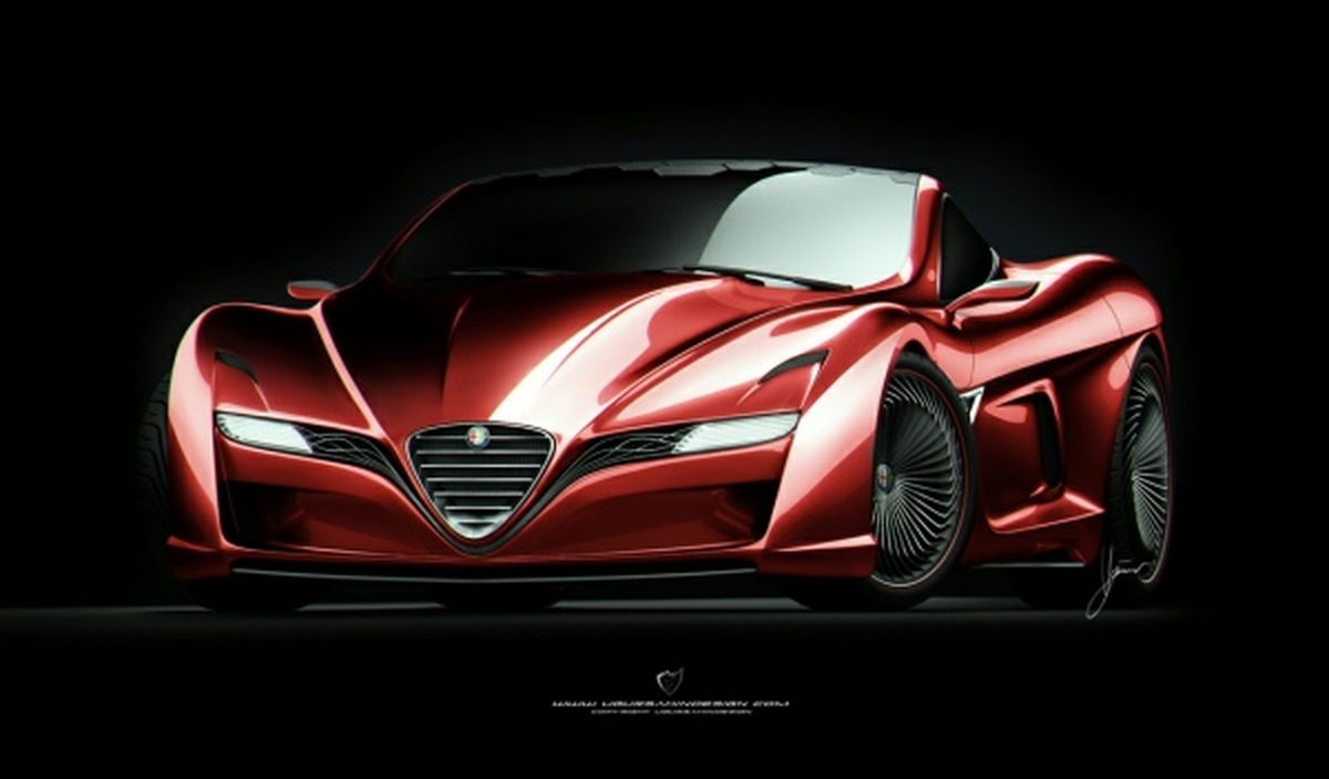 Delantera del Alfa Romeo C12 GTS Concept