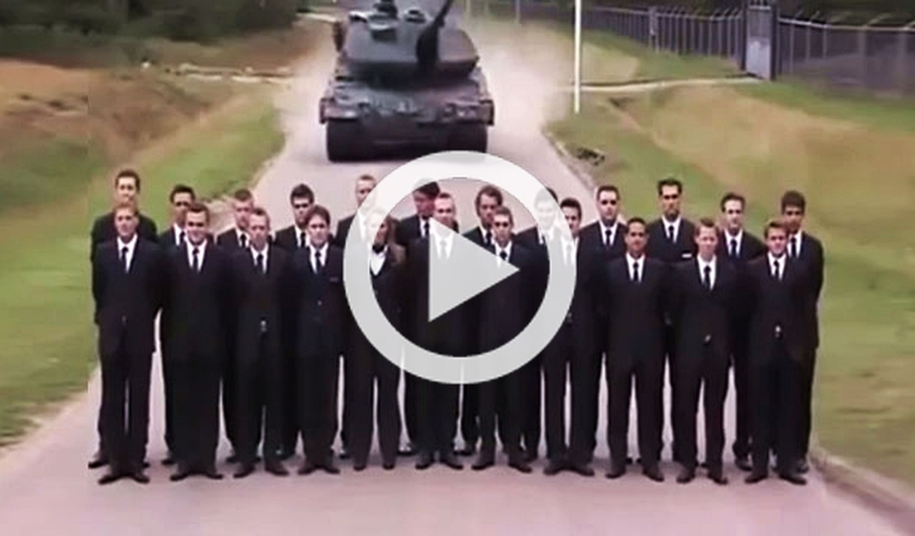 Vídeo: así se prueba la frenada de emergencia de un tanque