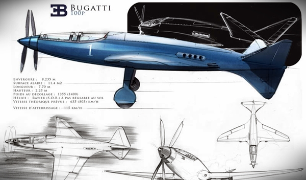 Autorails Bugatti Hornby 326641-bugatti-p100-avion-ettore-que-volara-primera-vez