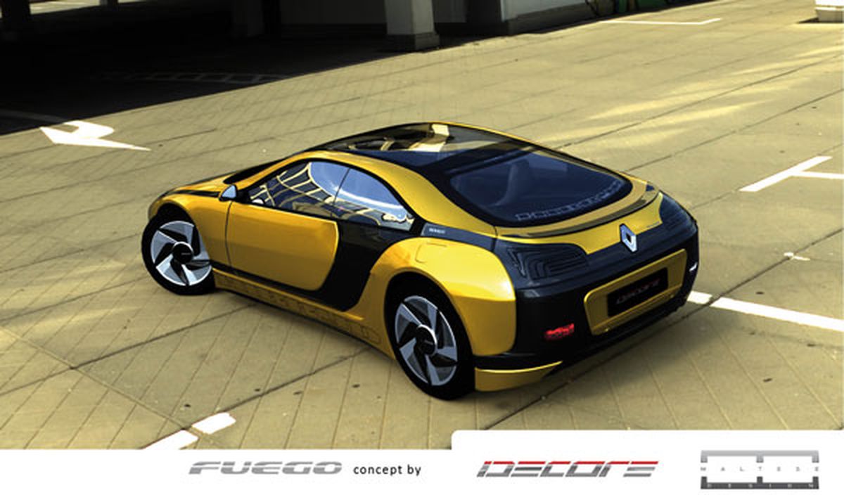 El Renault Fuego propuesto por Idecore tiene un parecido razonable con el BMW i8