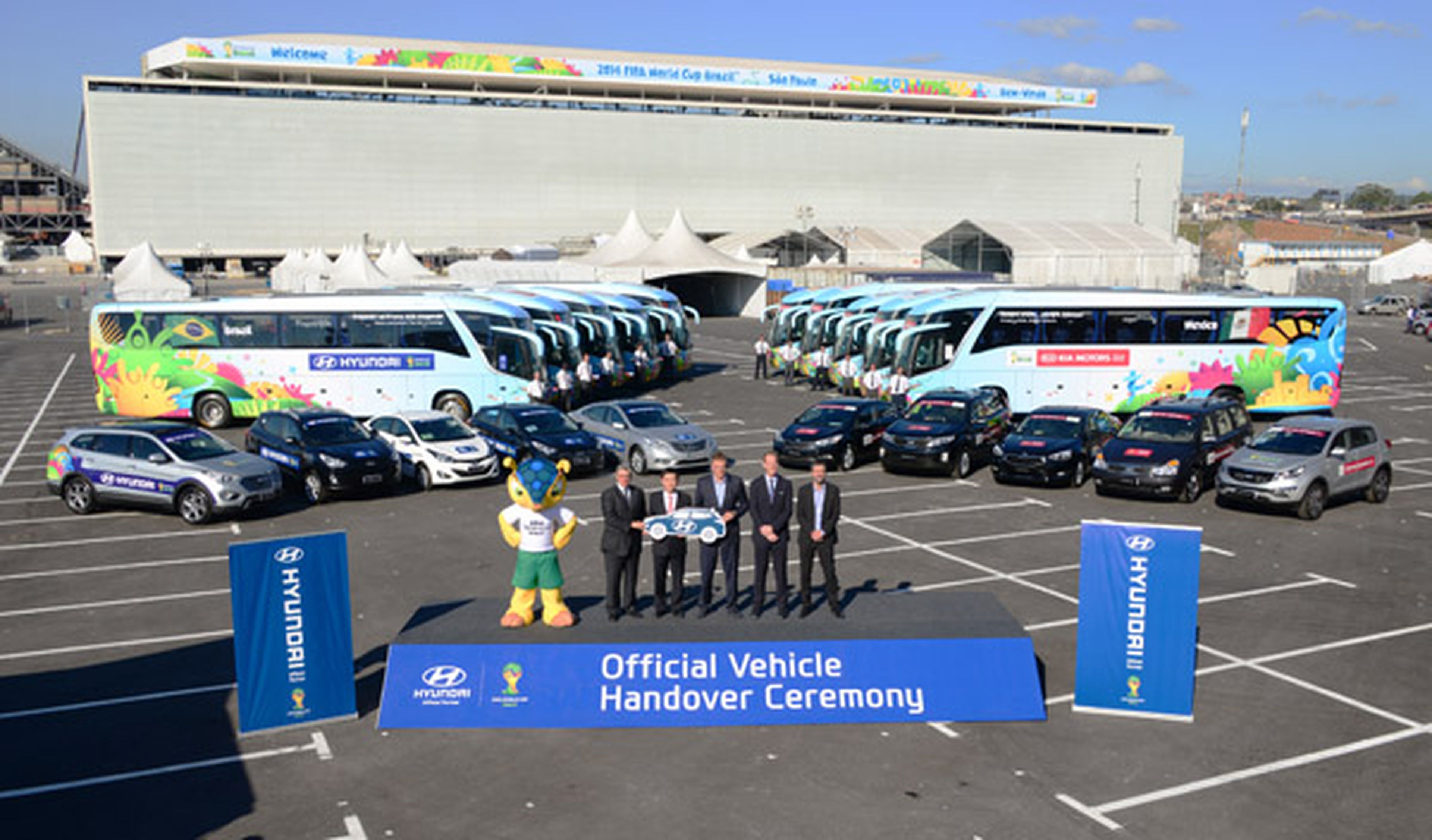 Hyundai entrega la flota de coches del Mundial de Brasil