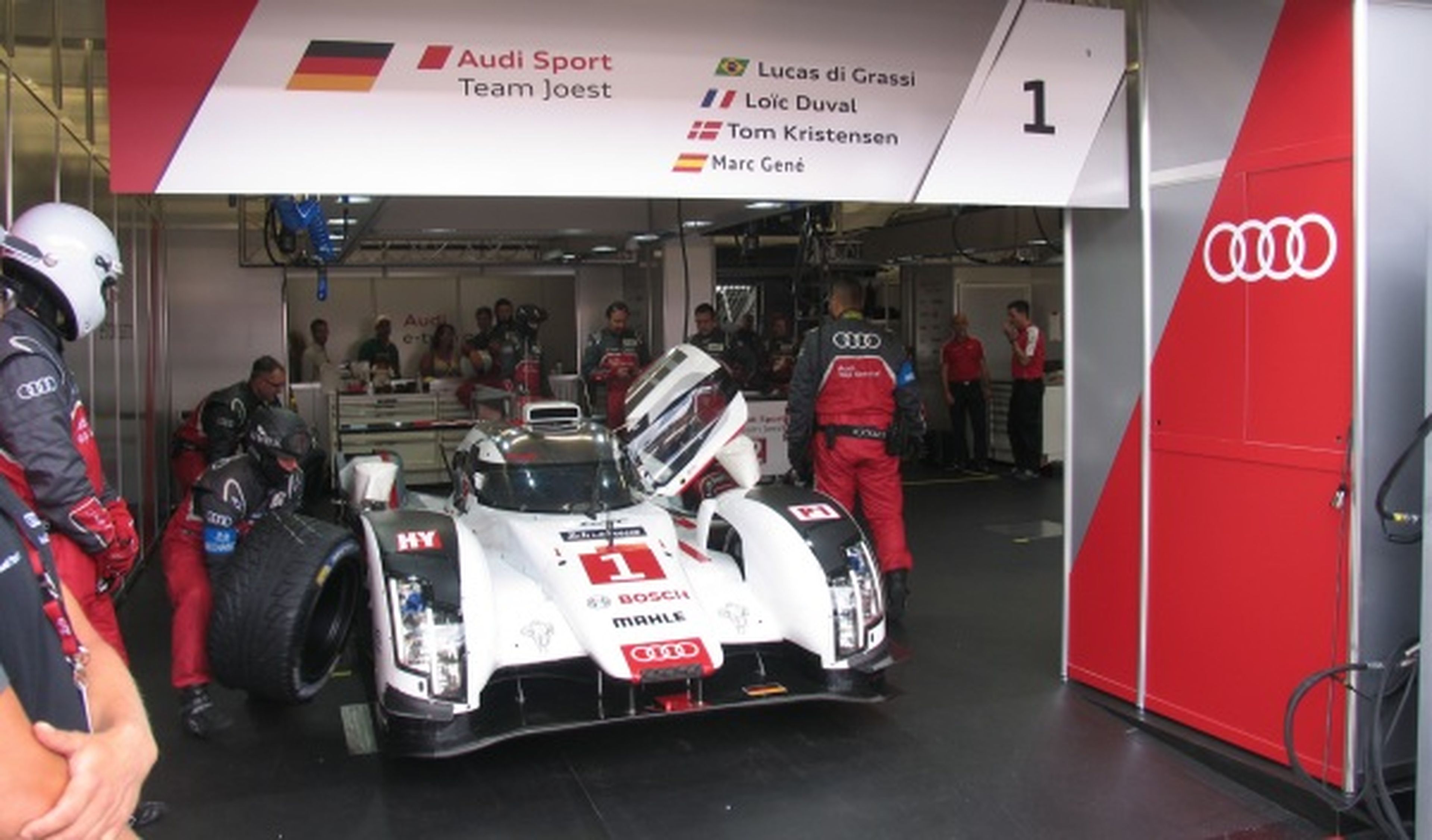 Box Audi 1 con Gené Le Mans 2014