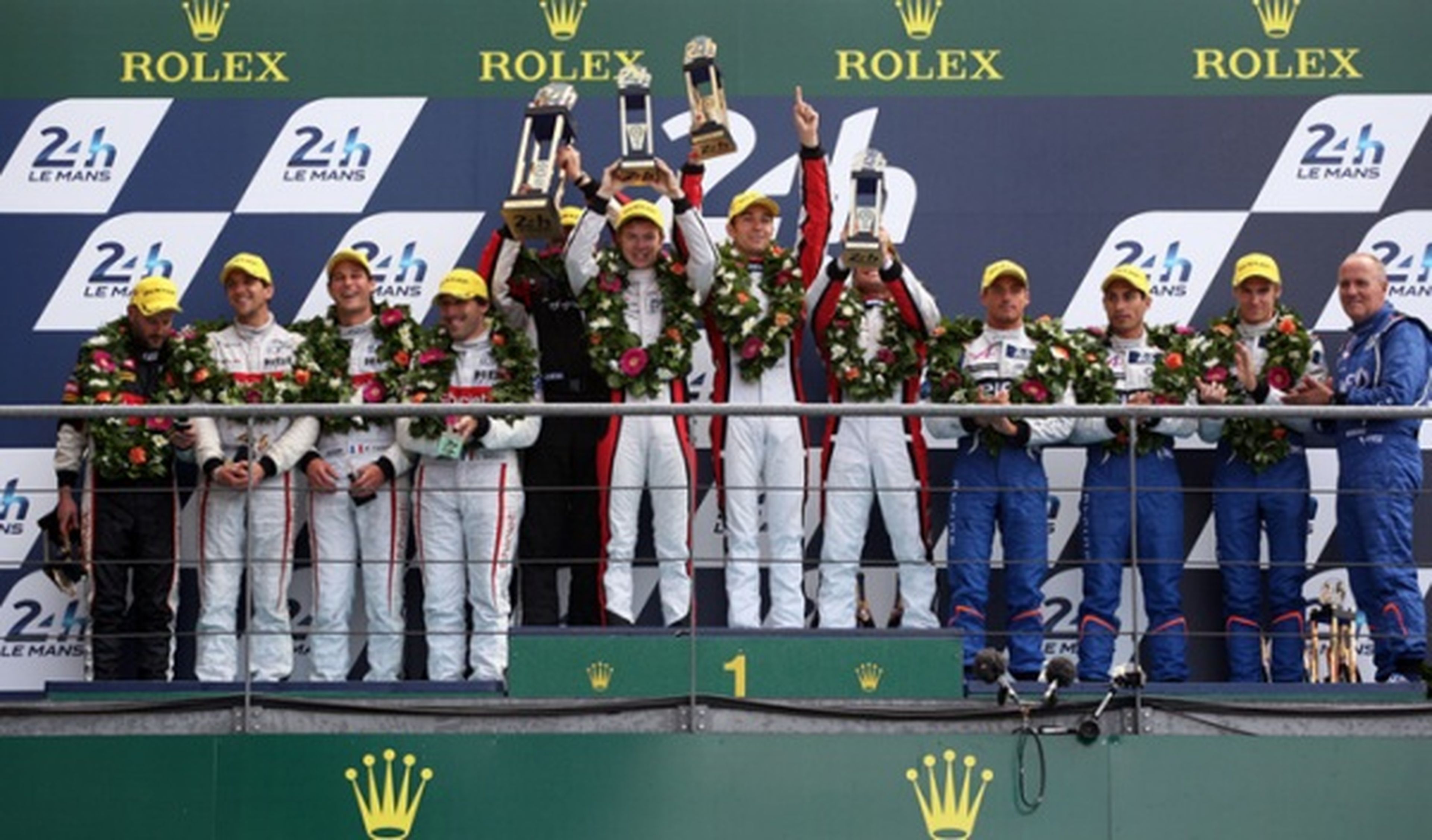 Podio LMP2 Le Mans 2014