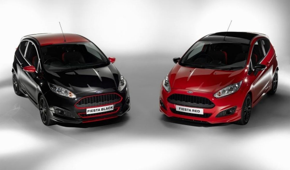 Tanto el Ford Fiesta Red Edition como el Black llevan una carrocería bitono