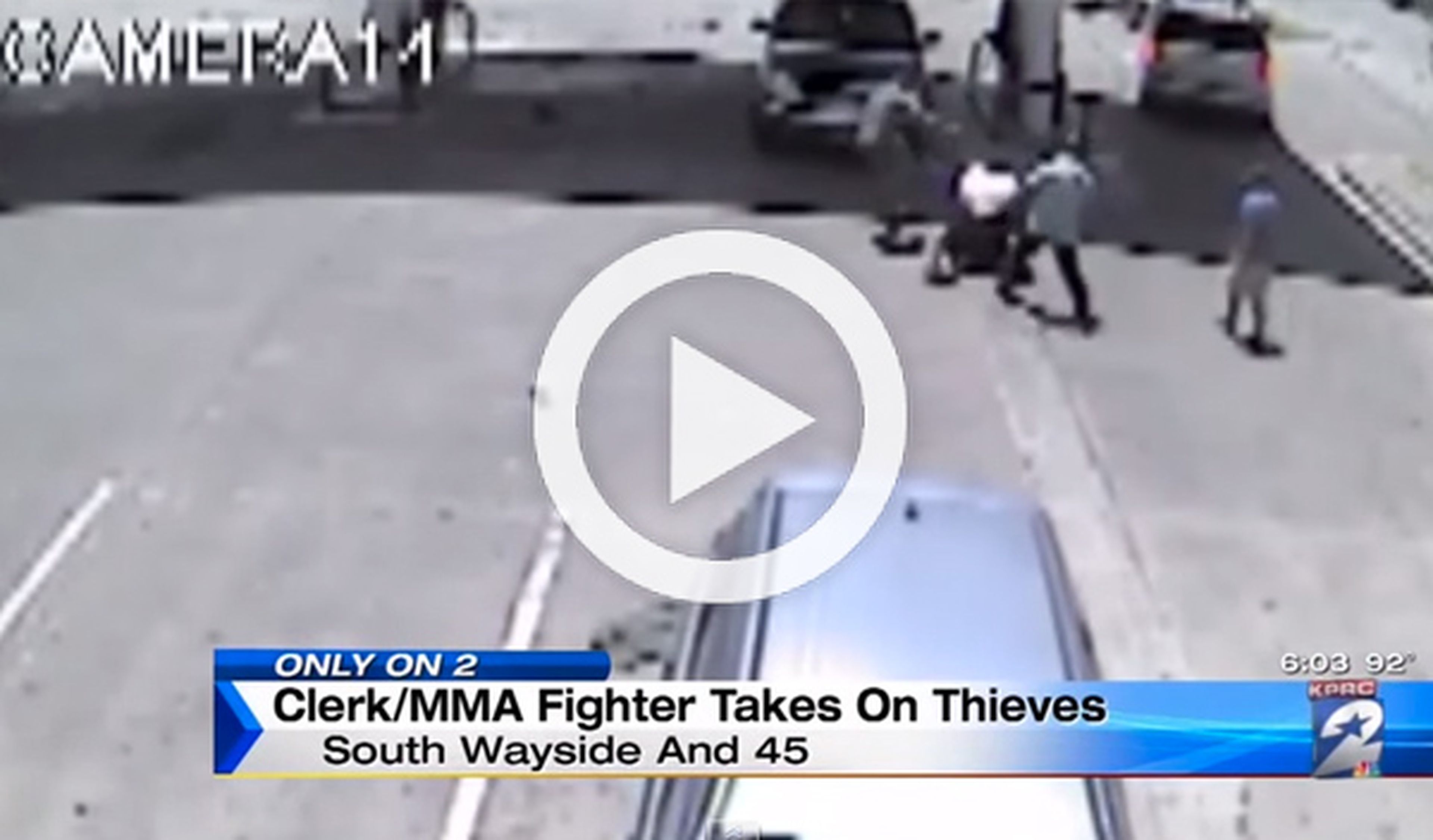 Un exluchador de MMA mete una paliza a un ladrón de coches