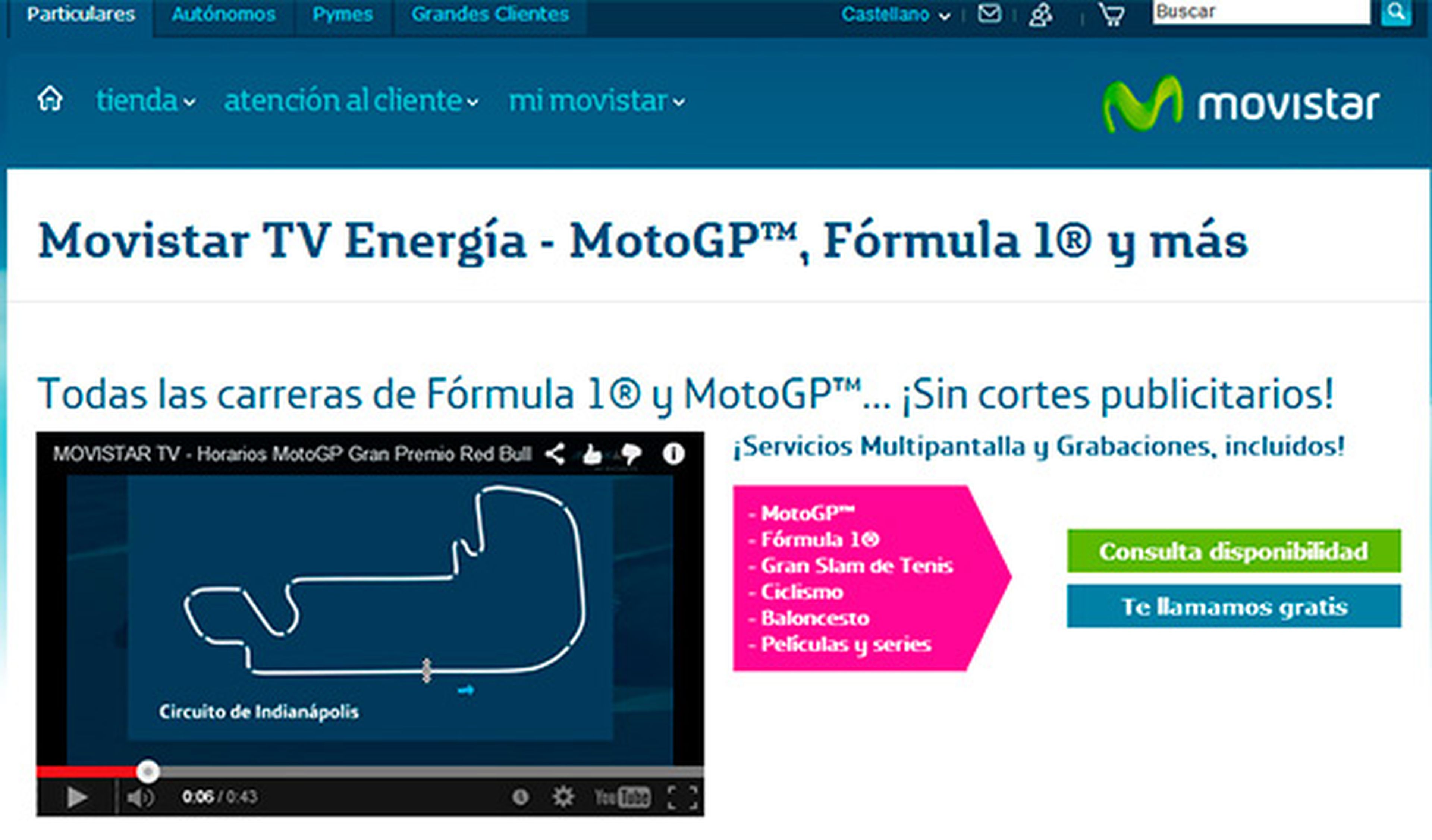 ver MotoGP online movistar TV Energía