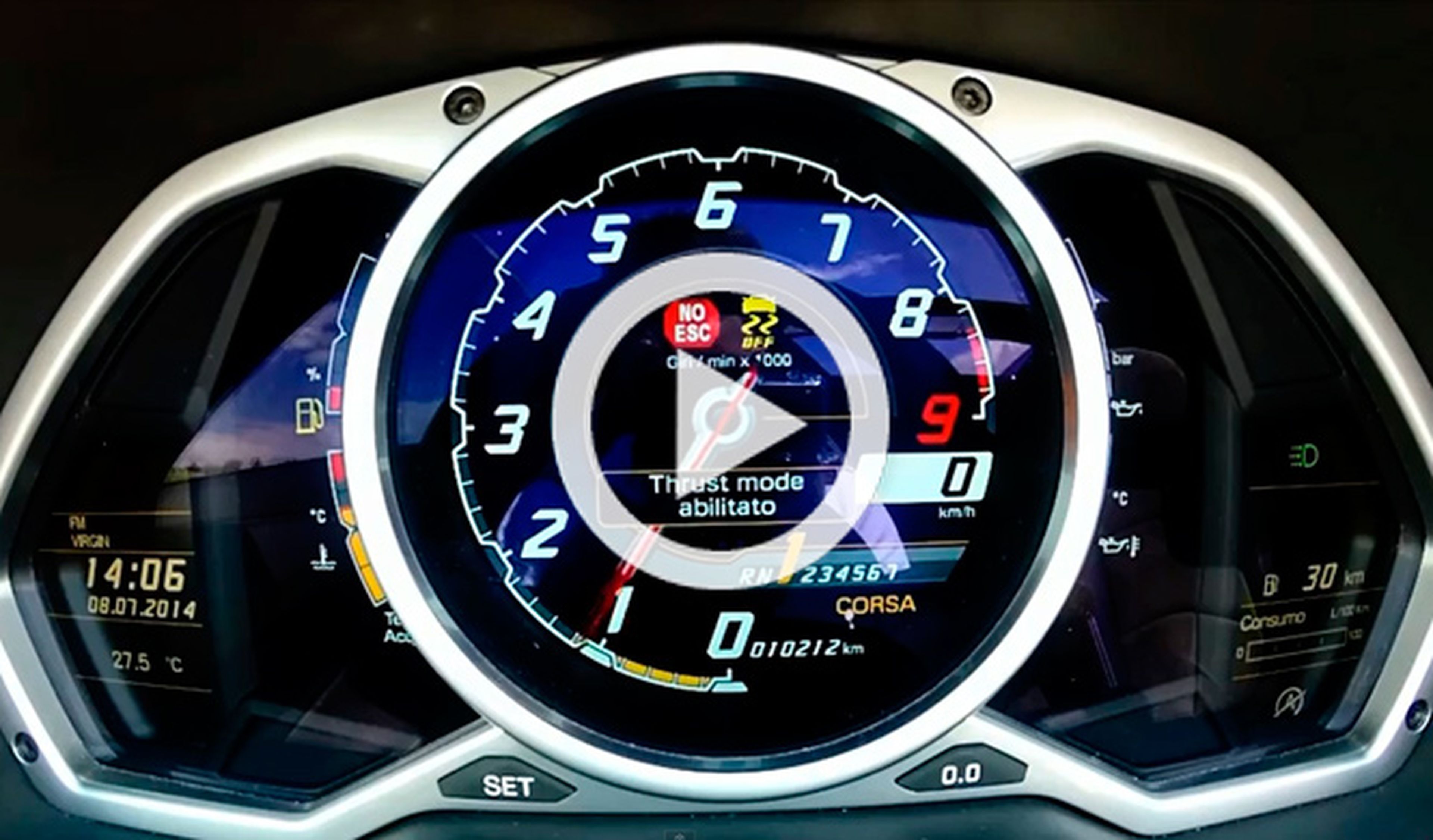 Vídeo: 0-200 km/h en un Lamborghini Aventador Roadster