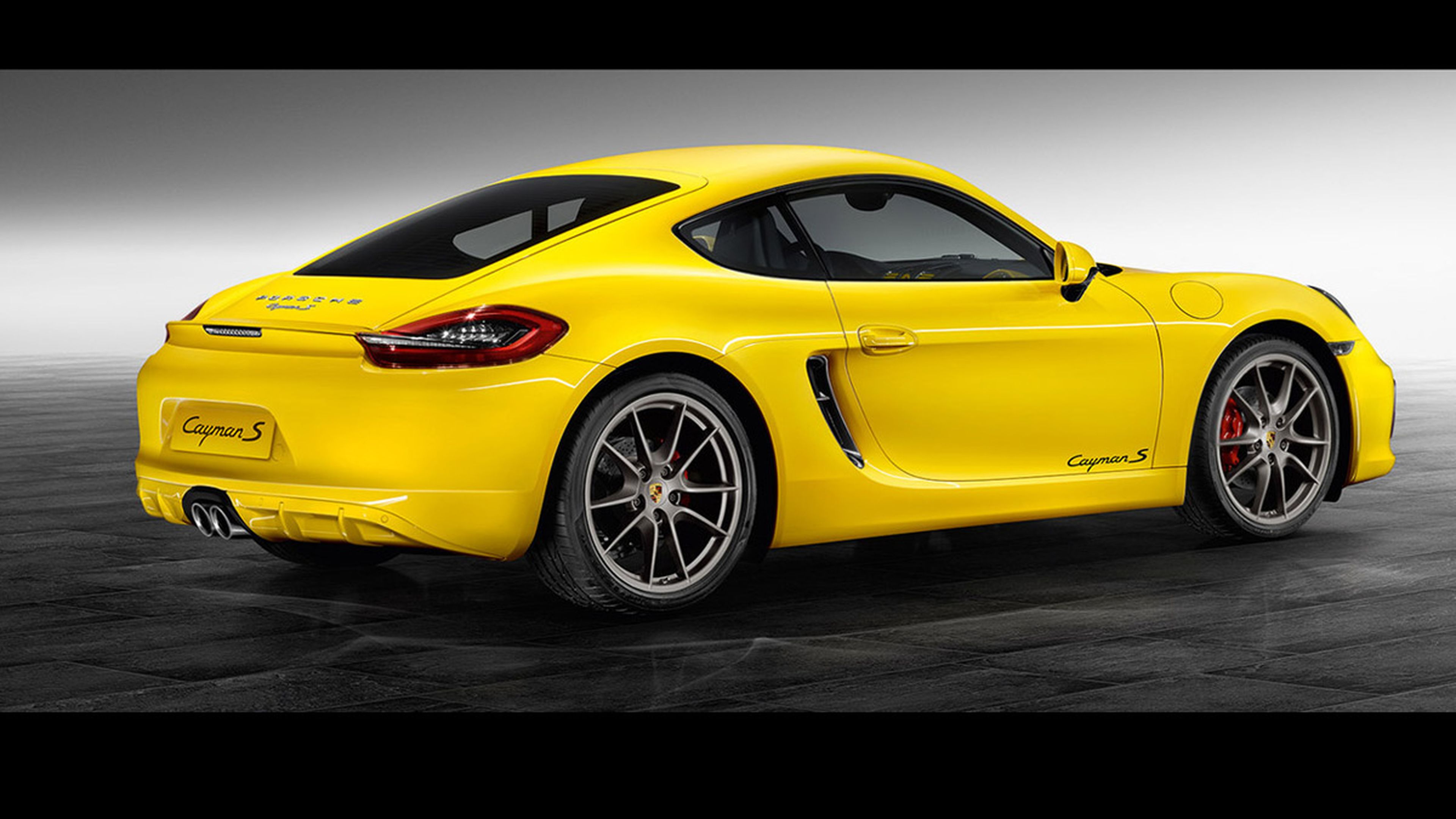 Porsche Cayman S Yellow Racing