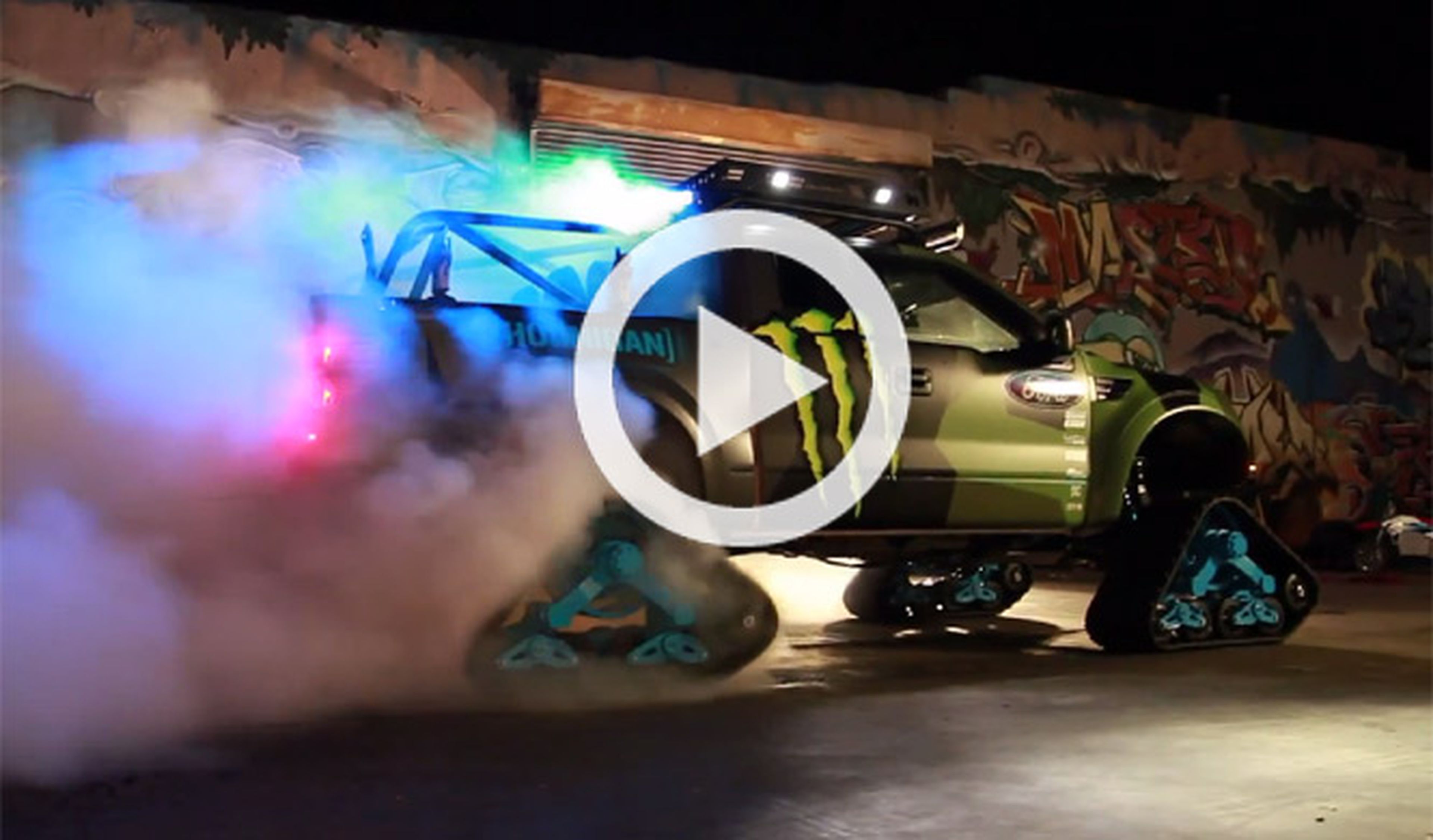 Vídeo: Ken Block quema ‘rueda’ con el RaptorTRAX