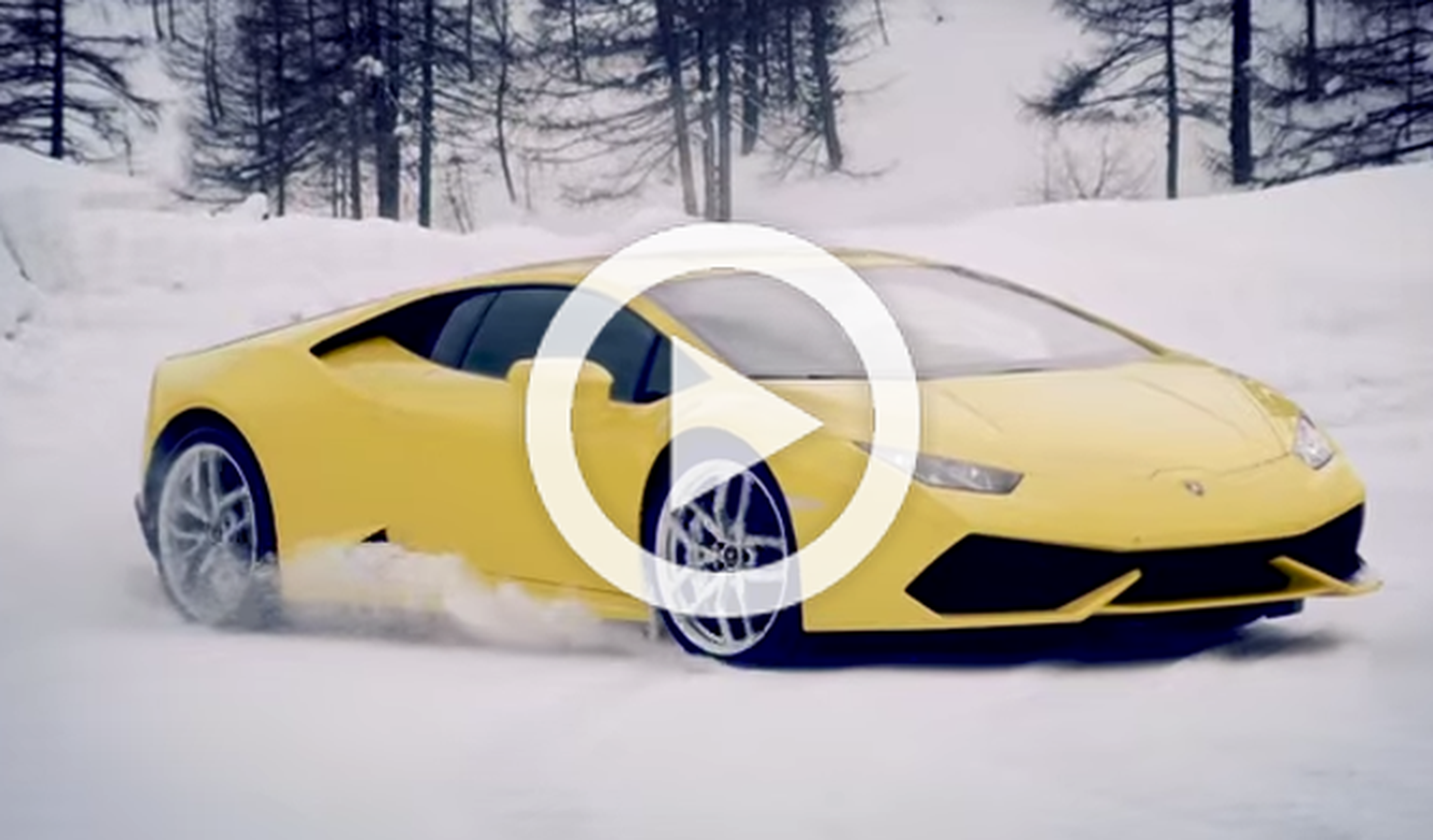 Cómo hacer un drift sobre hielo con un Lamborghini Huracan