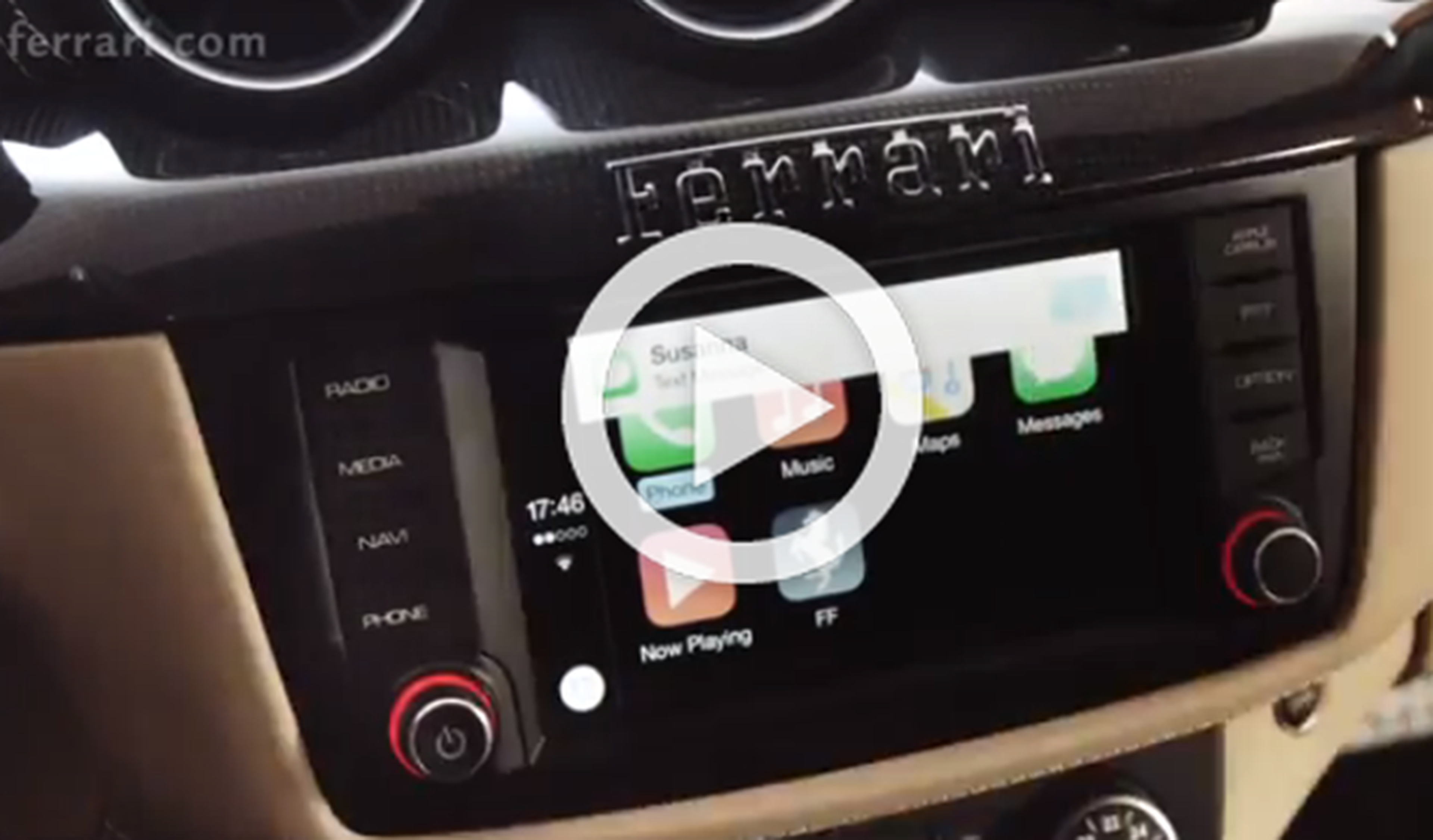 Cómo funciona Apple CarPlay en un Ferrari