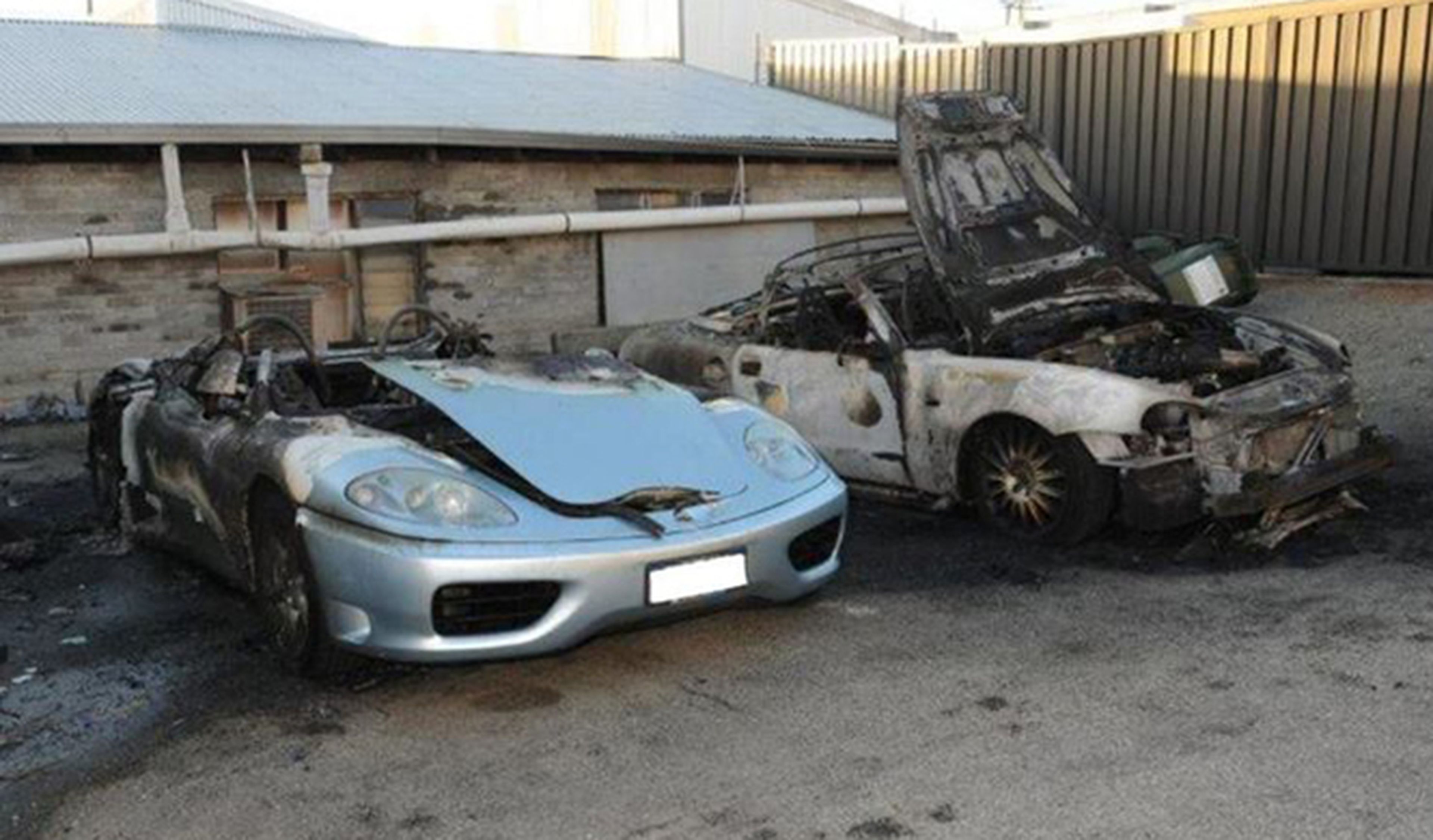 Un pirómano quema un Ferrari y un Maserati en Australia