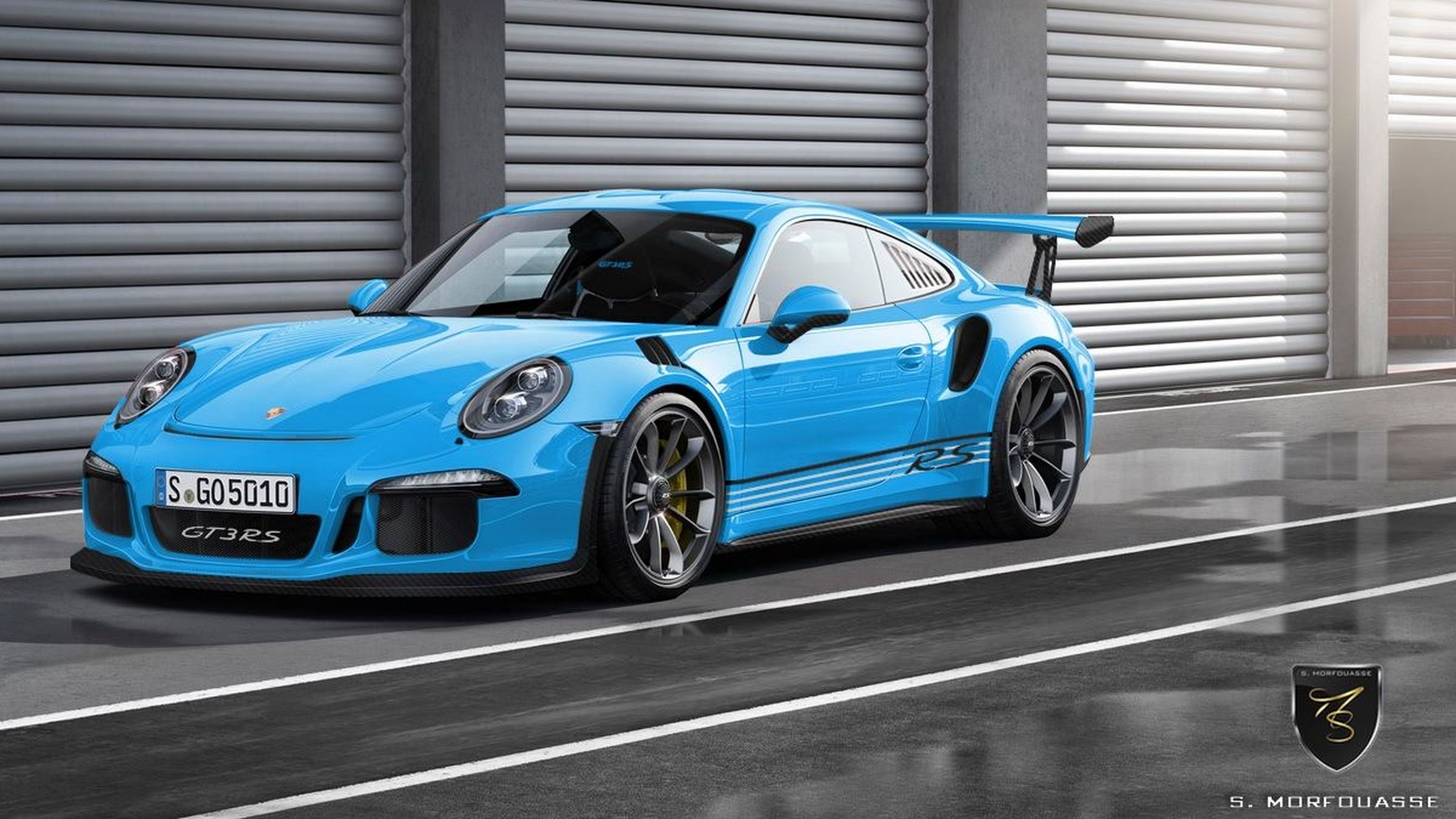 Colores del nuevo Porsche 911 GT3 RS 2015 Riviera Blue delantera