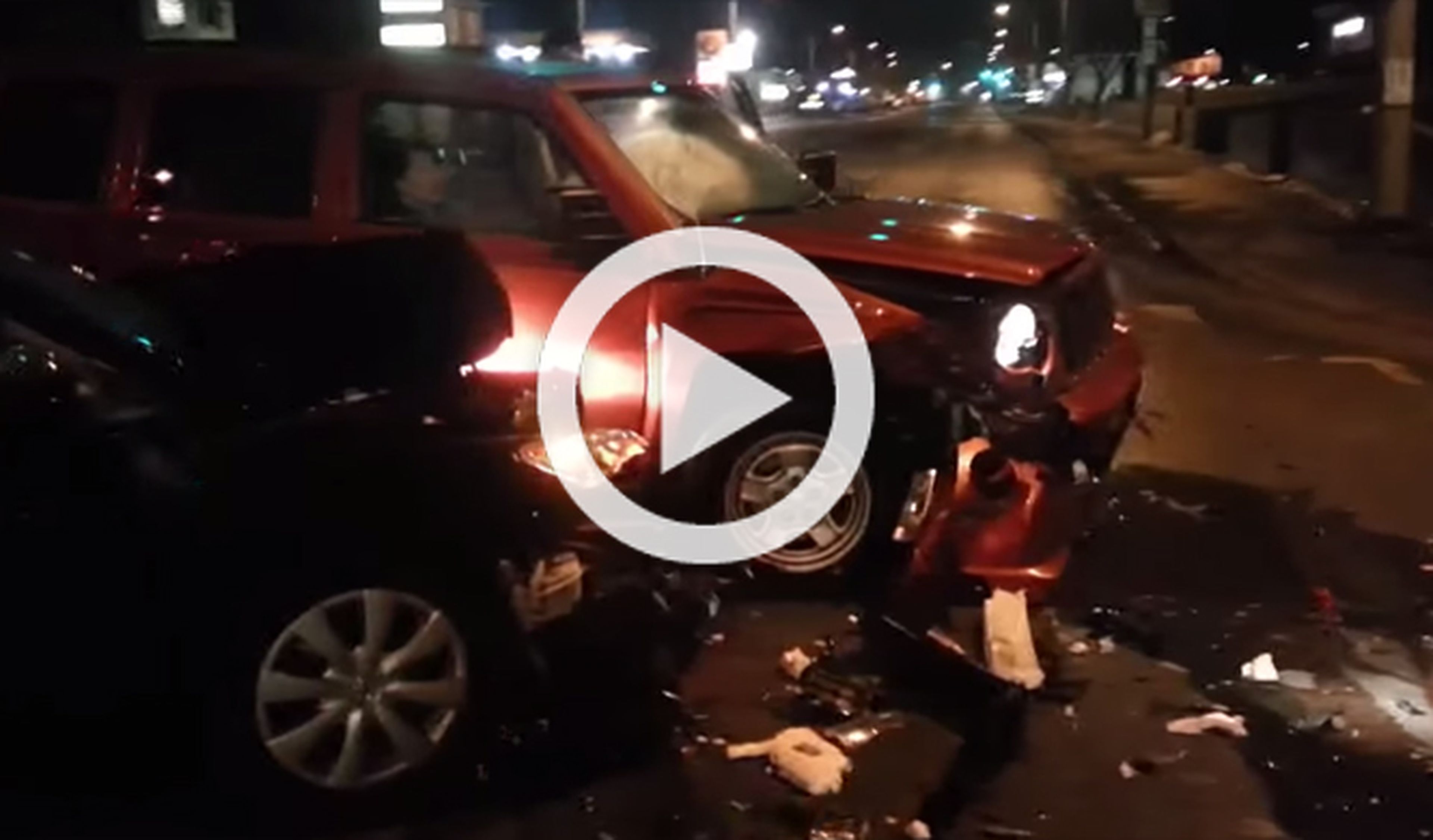 Vídeo: capta en directo el accidente de un conductor ebrio