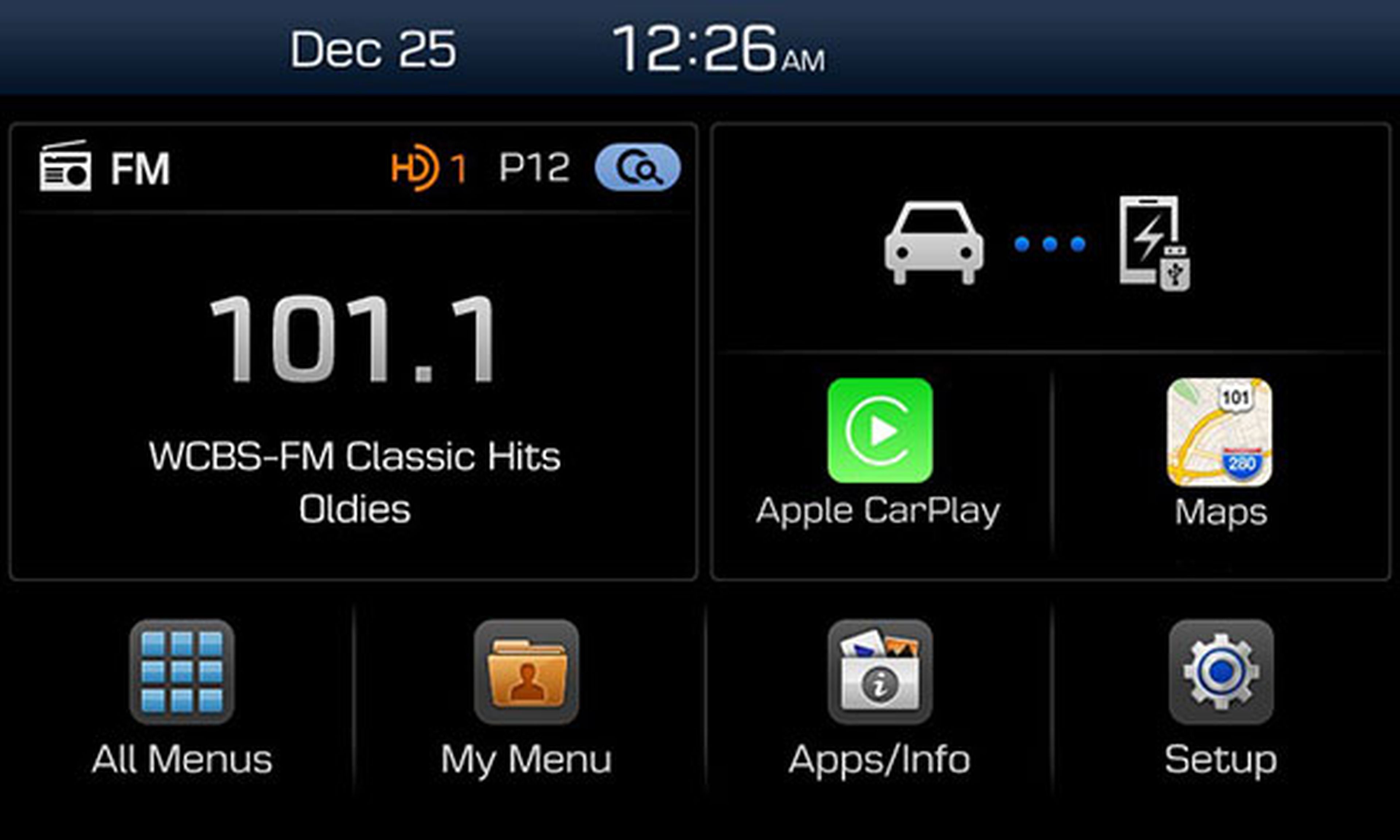 Apple Car Play integrado en el sistema de conectividad Hyundai