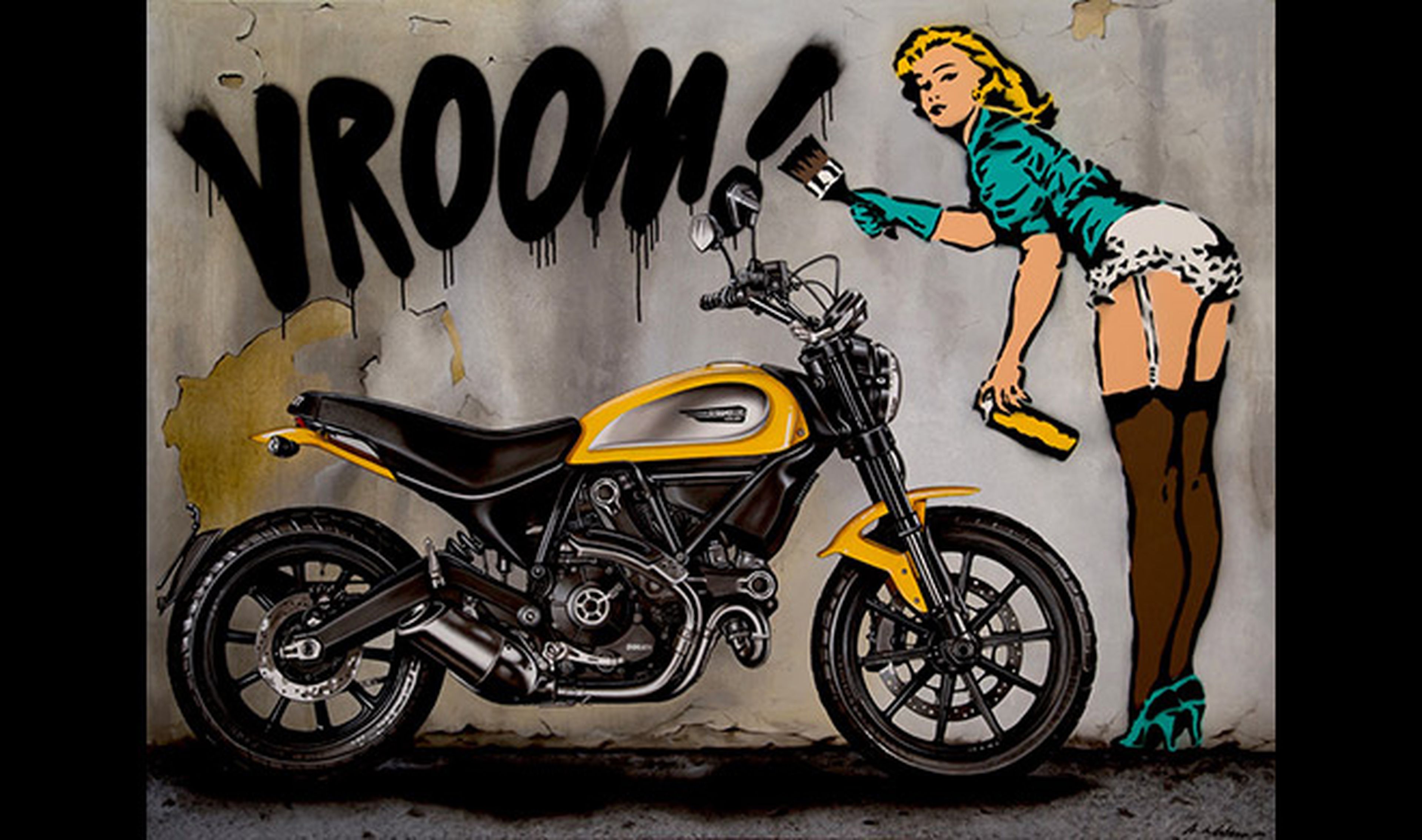 La Ducati Scrambler hecha graffiti