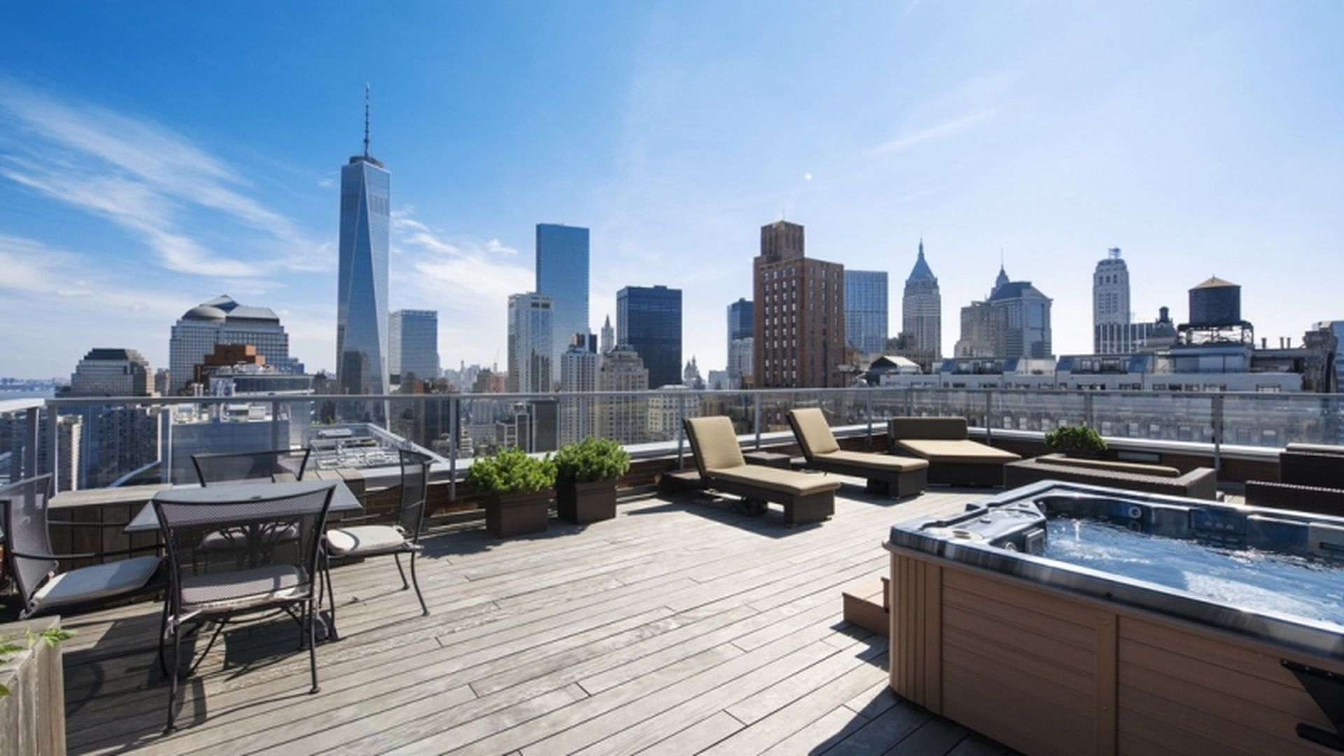 Terraza del piso más caro del mundo en Nueva York