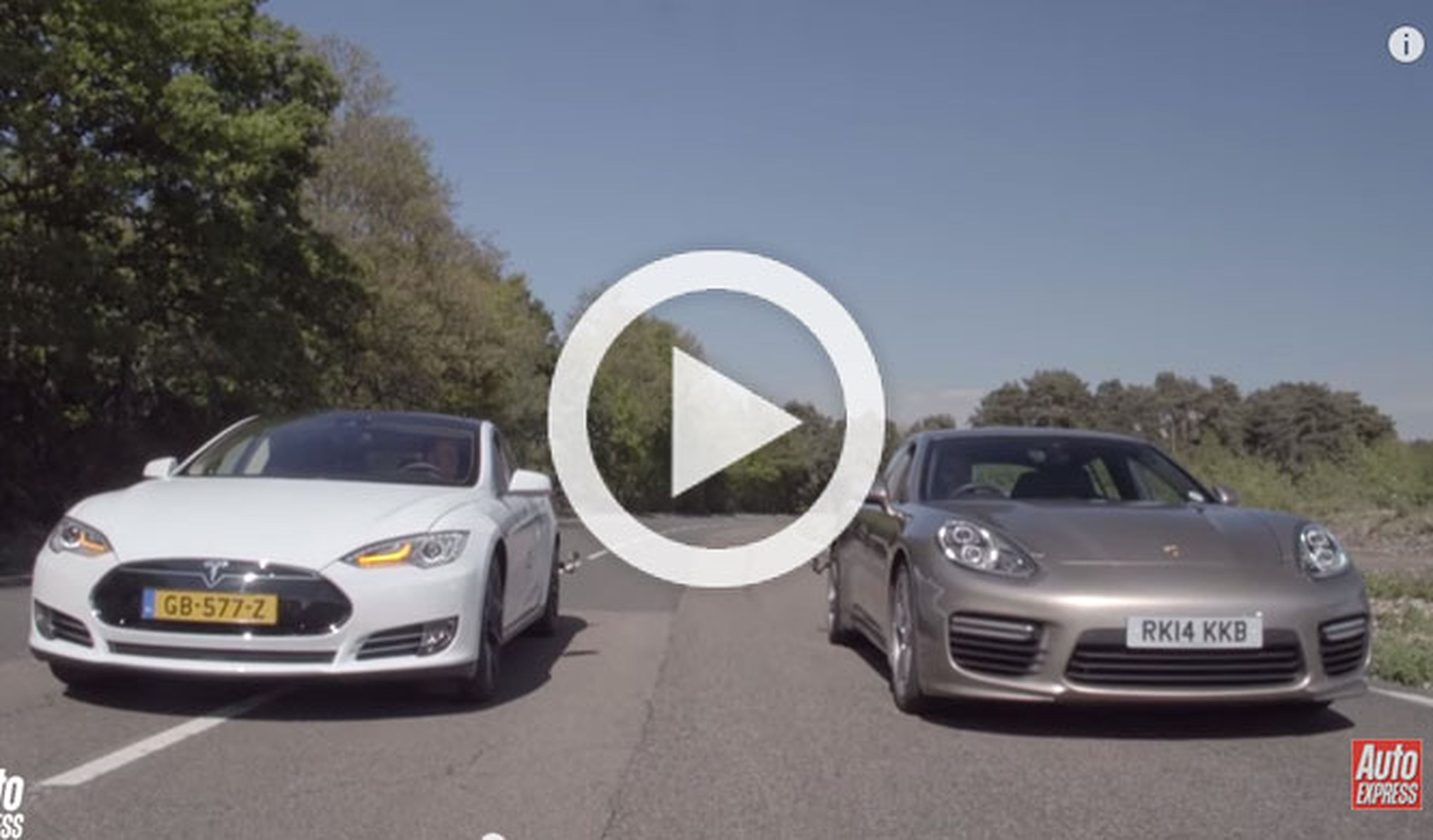'Drag race': Tesla Model S P85D vs. Porsche Panamera