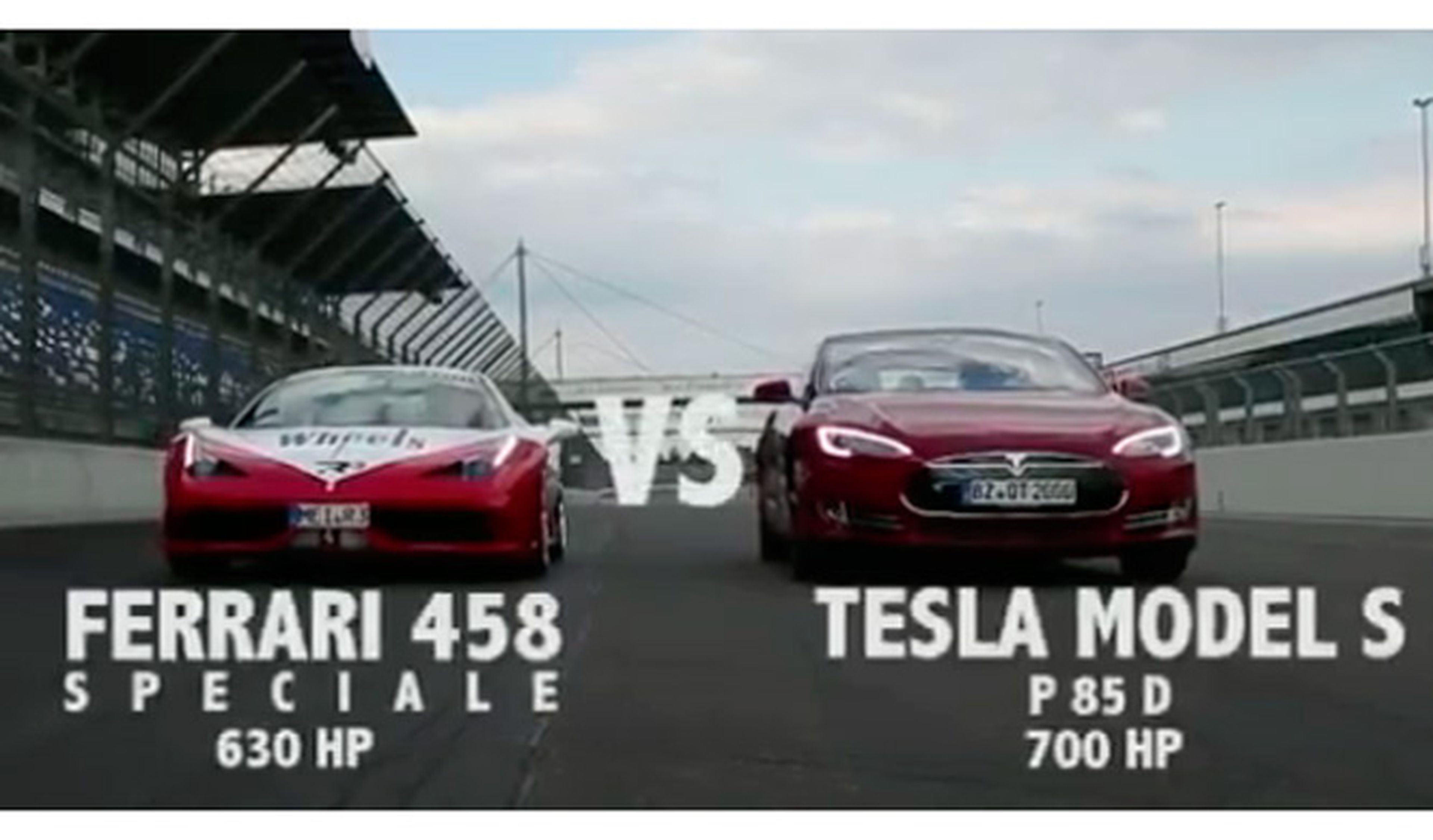 'Drag race': Ferrari 458 Speciale vs Tesla Model S P85D