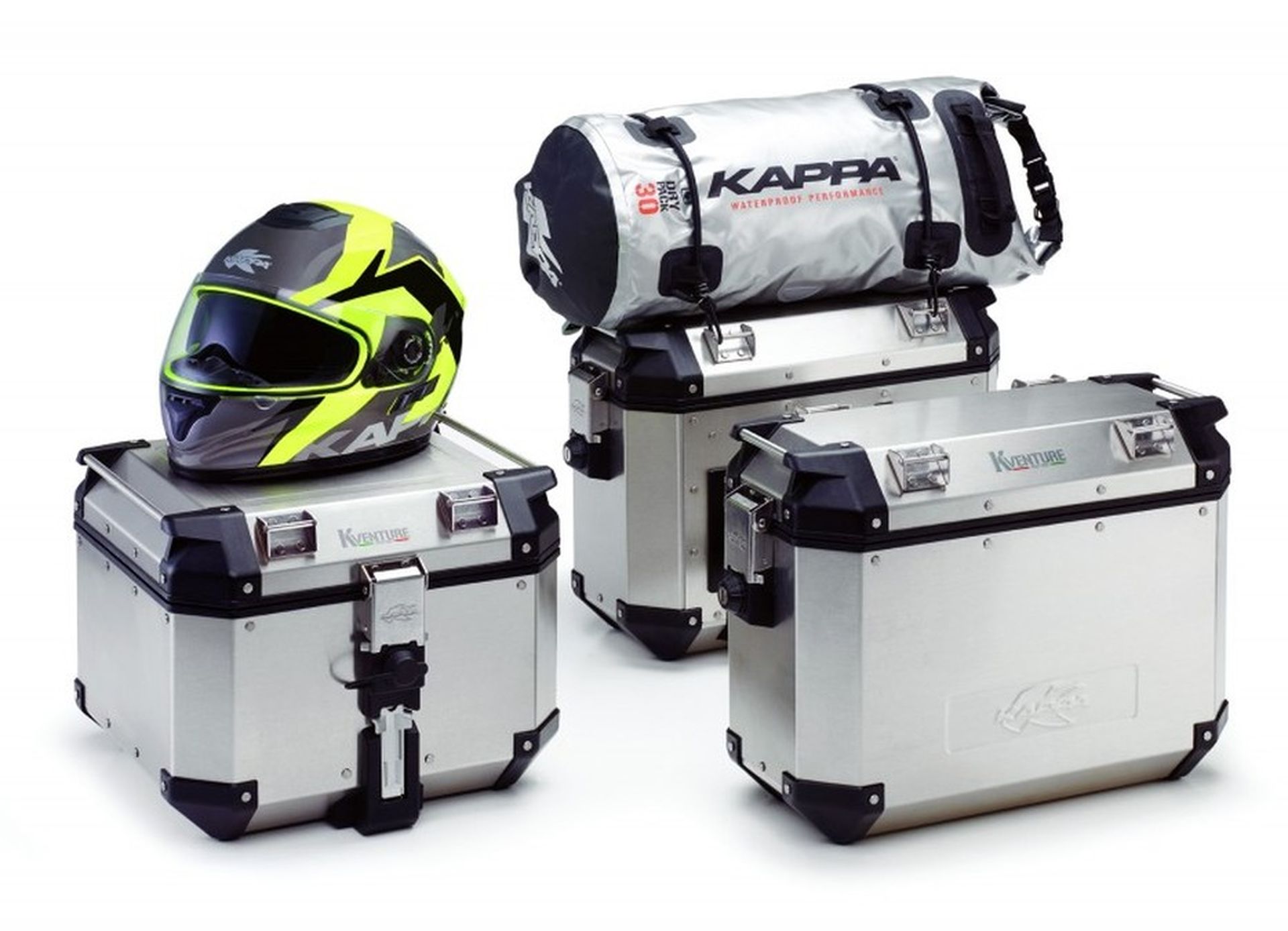 Maletas moto Kappa aluminio con bolsa y casco