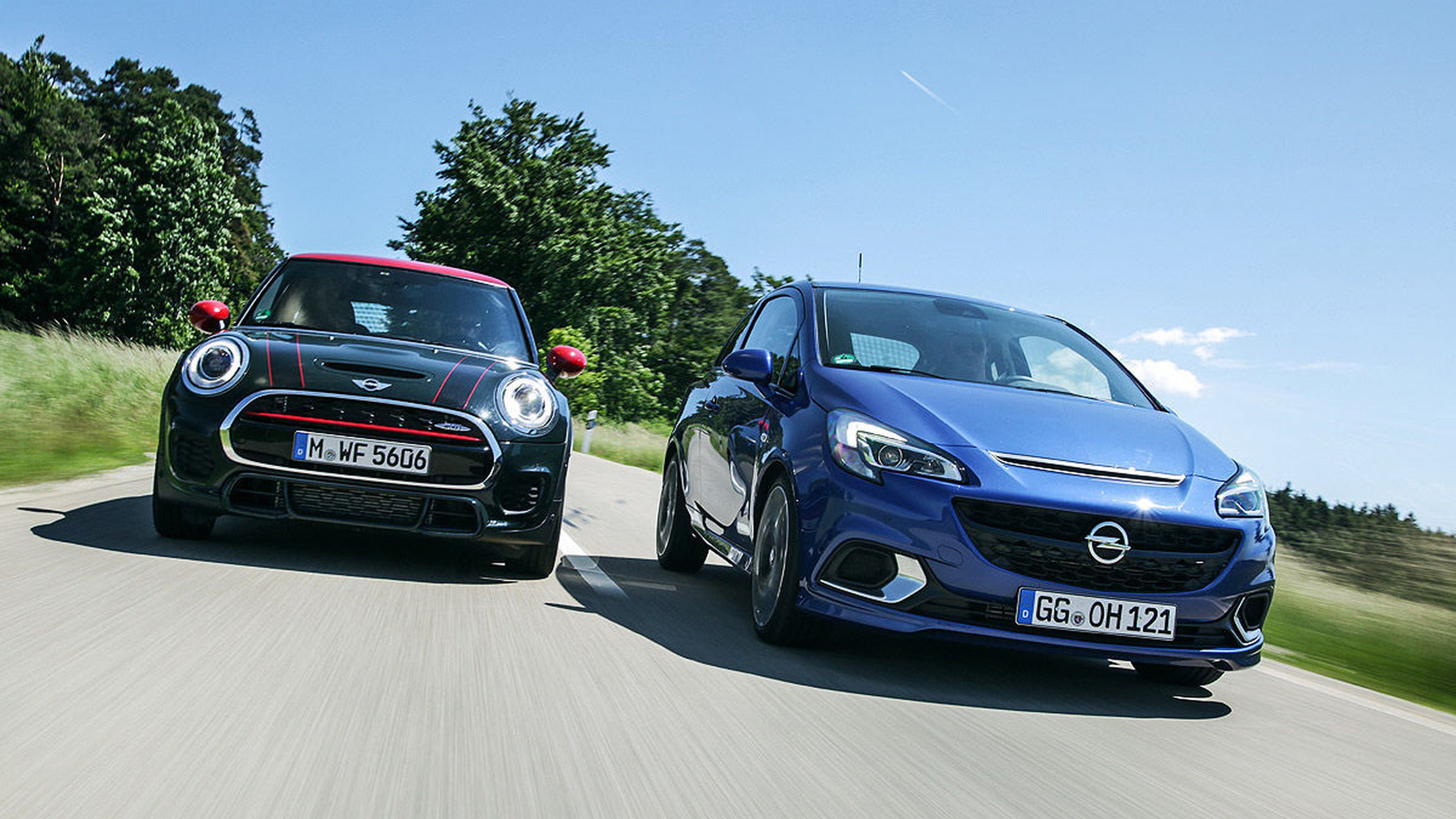 Comparativa: Mini John Cooper Works contra Opel Corsa OPC