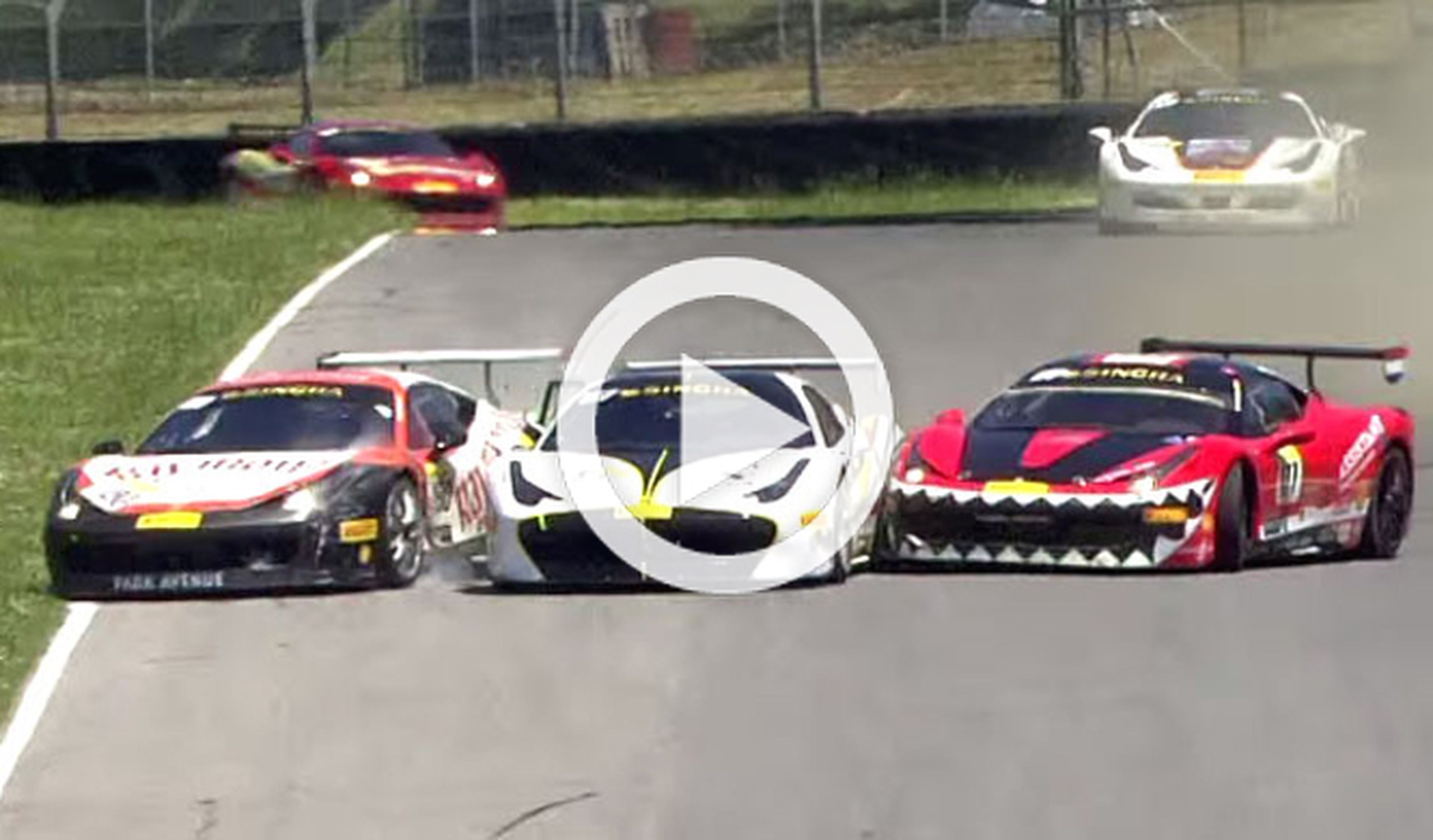 ¿Una carrera de la Ferrari Challenge o de coches de choque?