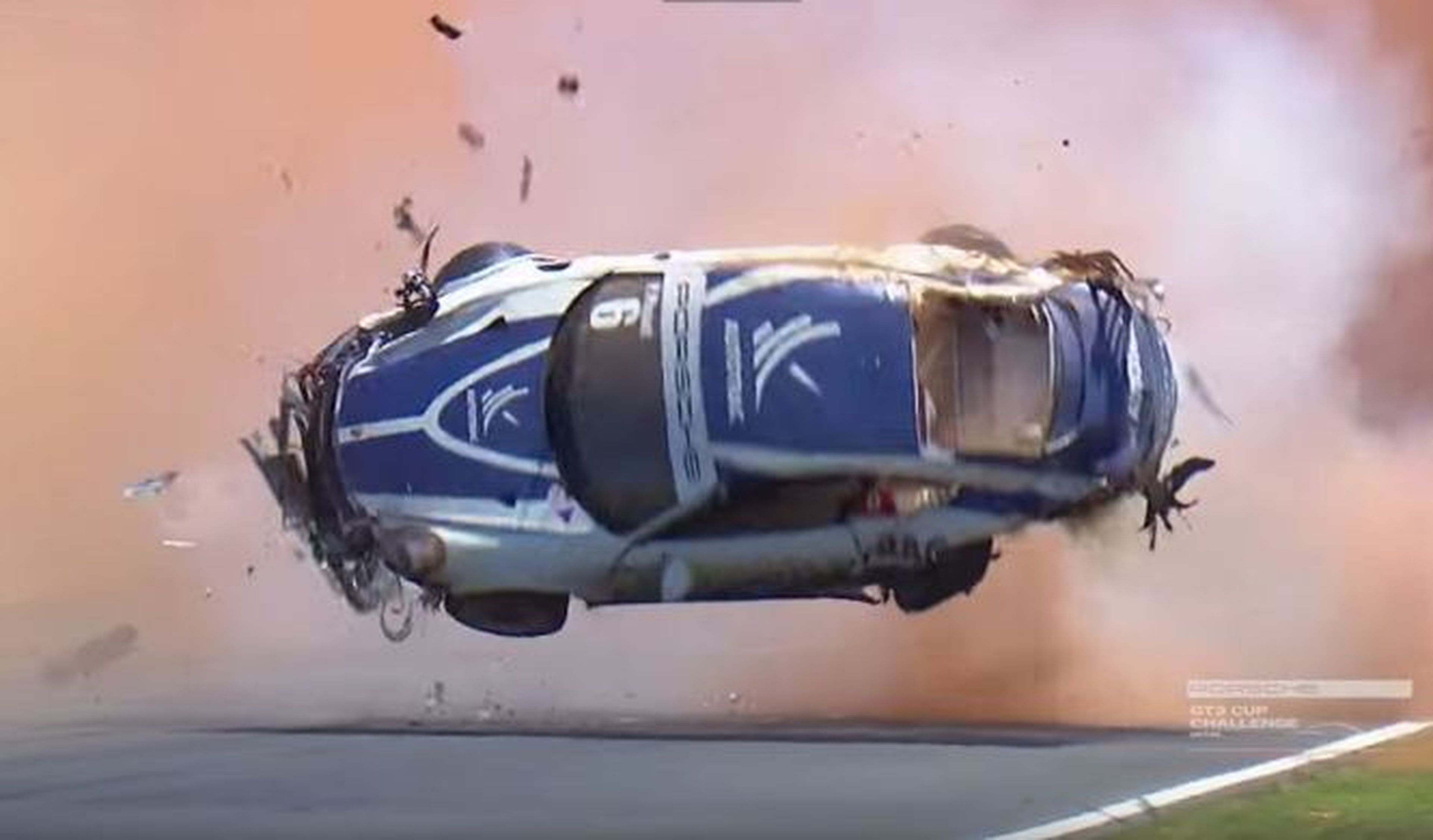 Brutal accidente de Pedro Piquet en el Porsche GT3 Cup