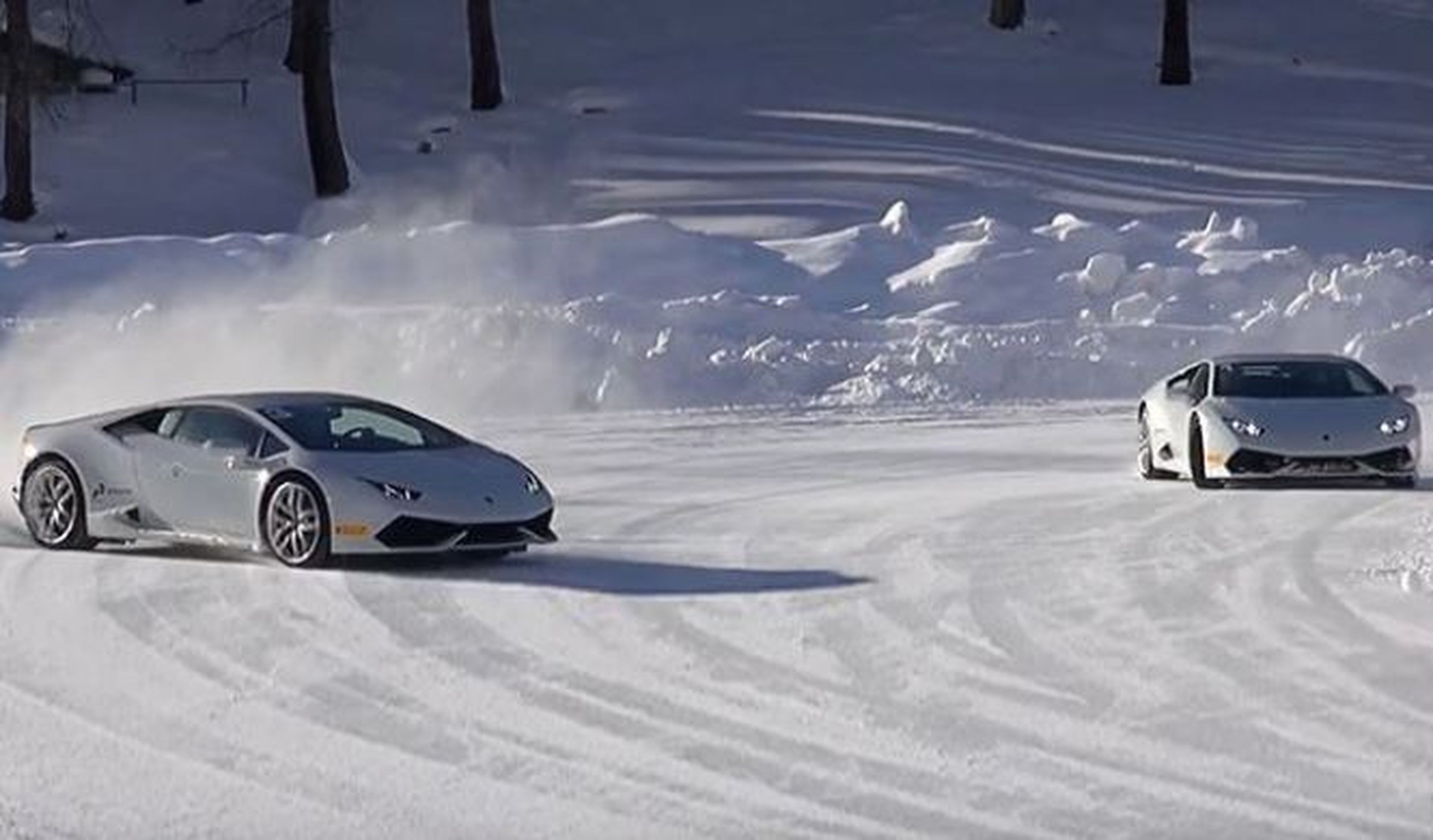 ¿Se puede esquiar con un Lamborghini Huracán?