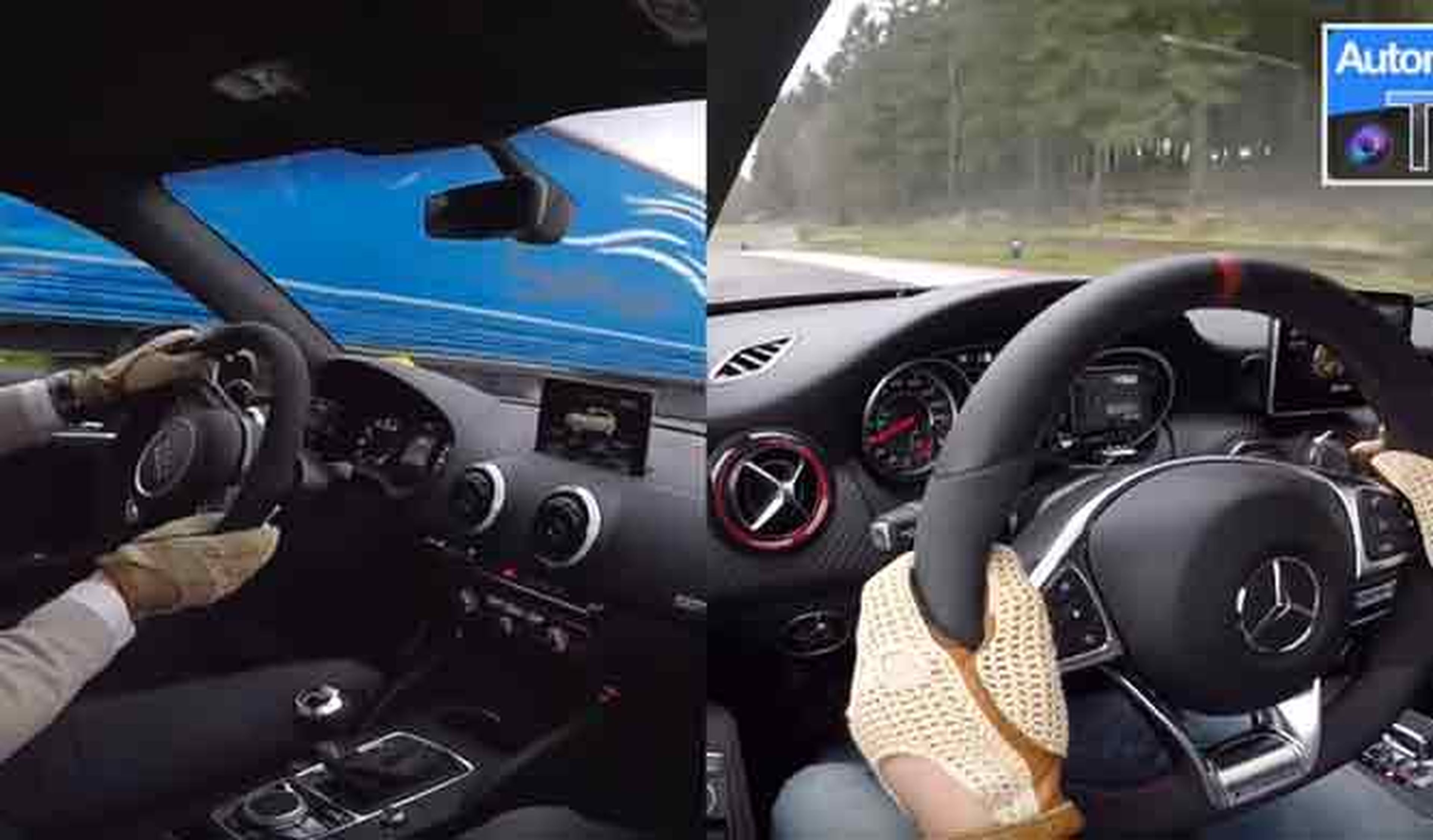 Mercedes-AMG A45 2016 vs Audi RS3. 'Fight'!
