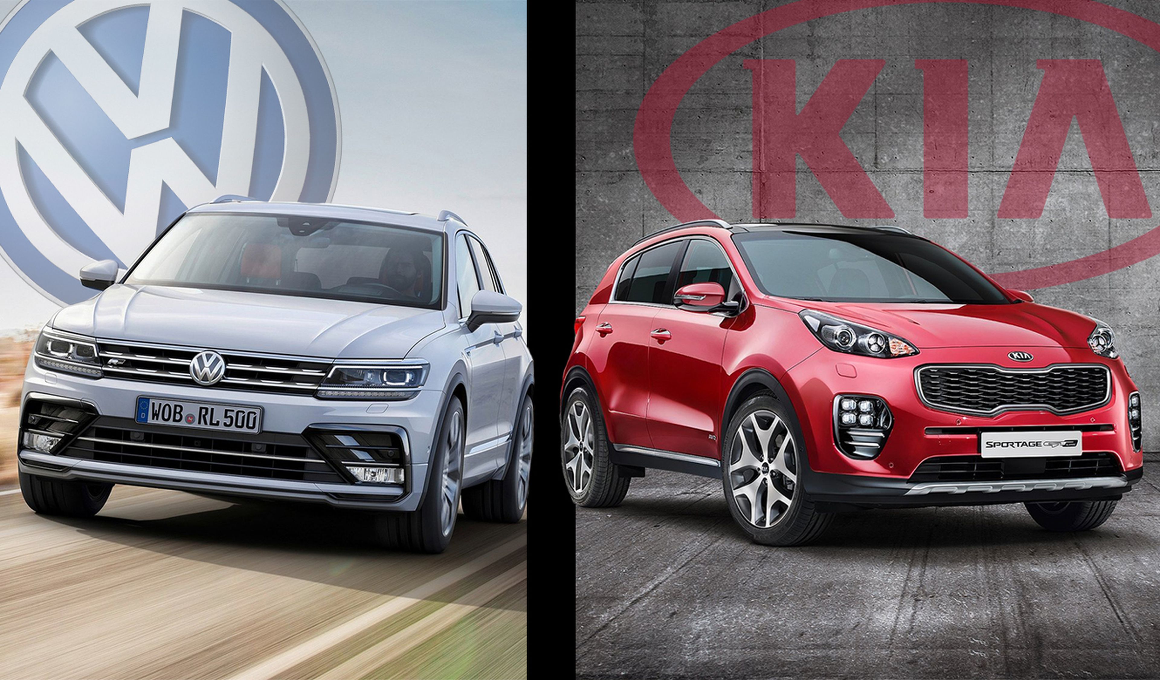 ¿Cuál es mejor, el Kia Sportage o el VW Tiguan 2016?