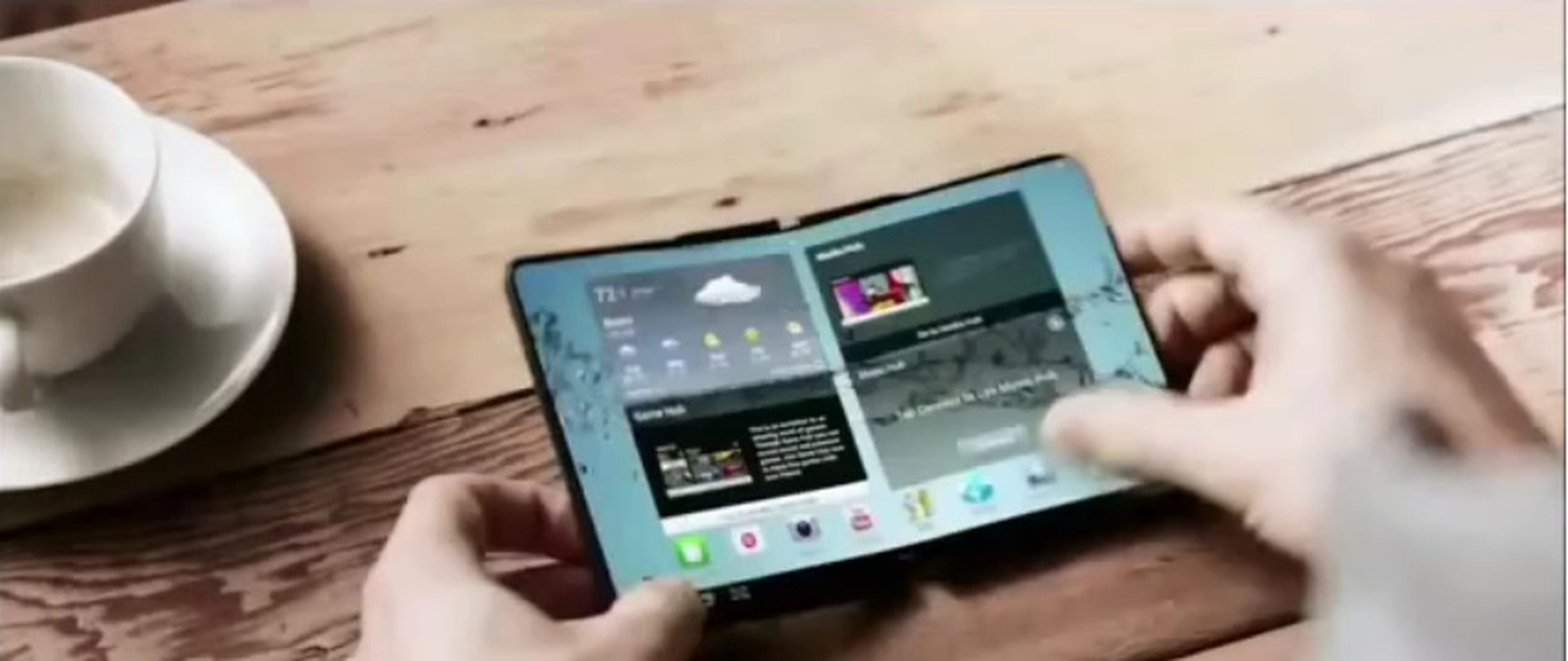 El primer móvil con pantalla que se dobla será Samsung