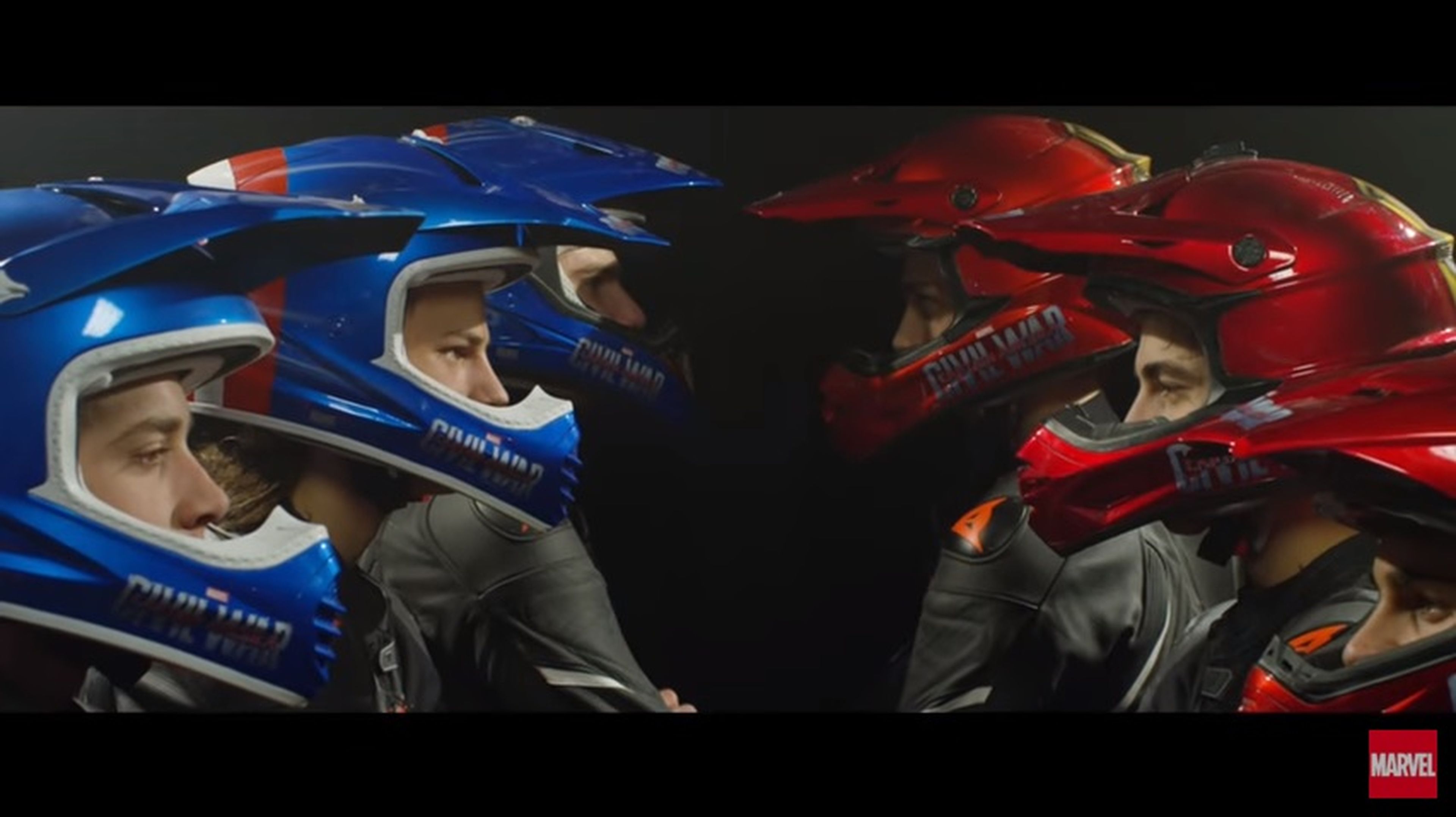 Capitán América vs Iron Man versión VR46 Riders Academy