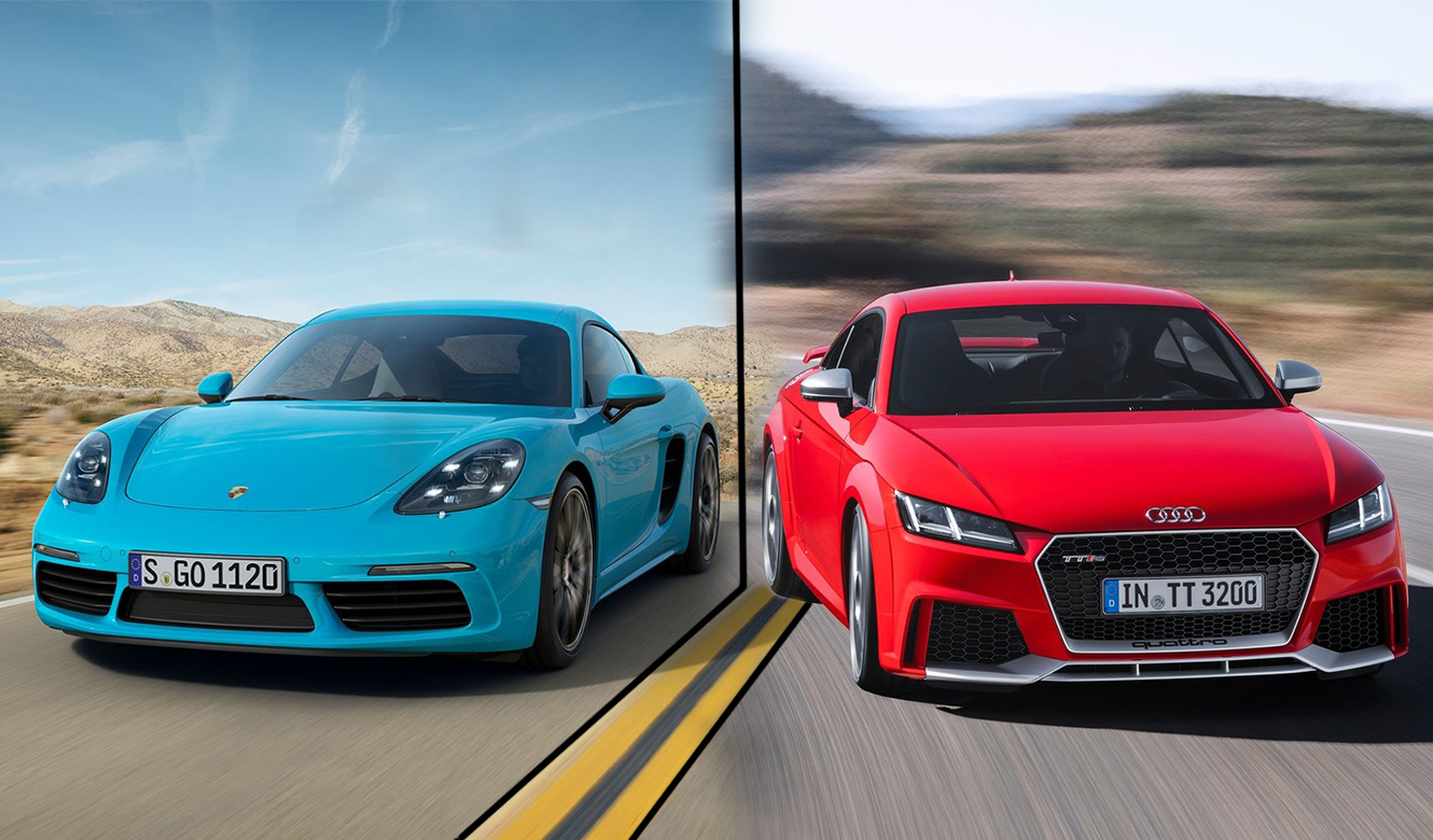 ¿Cuál es mejor, el Porsche 718 Cayman o el Audi TT RS 2016?