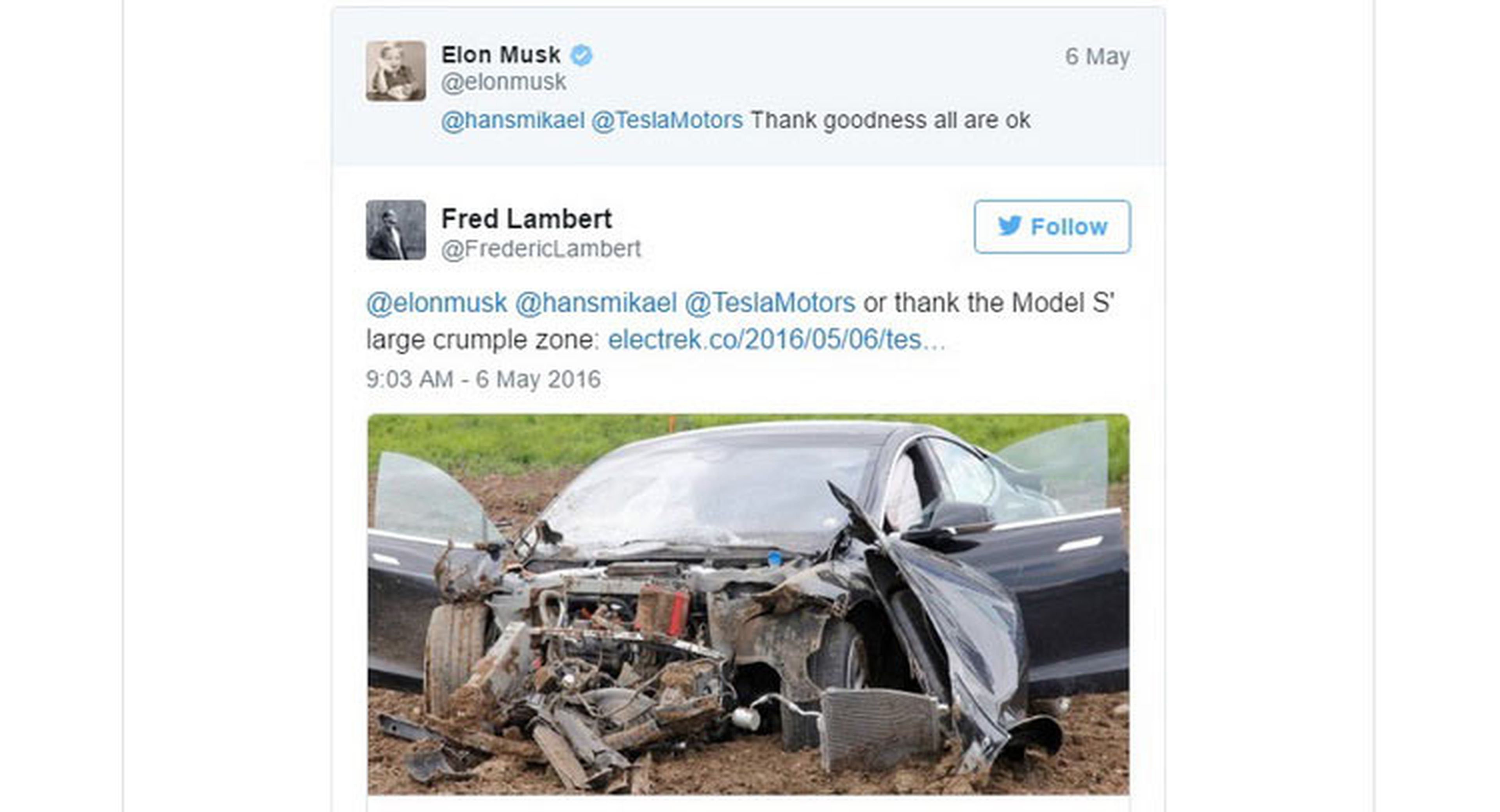 Sobreviven a un tremendo accidente en un Tesla