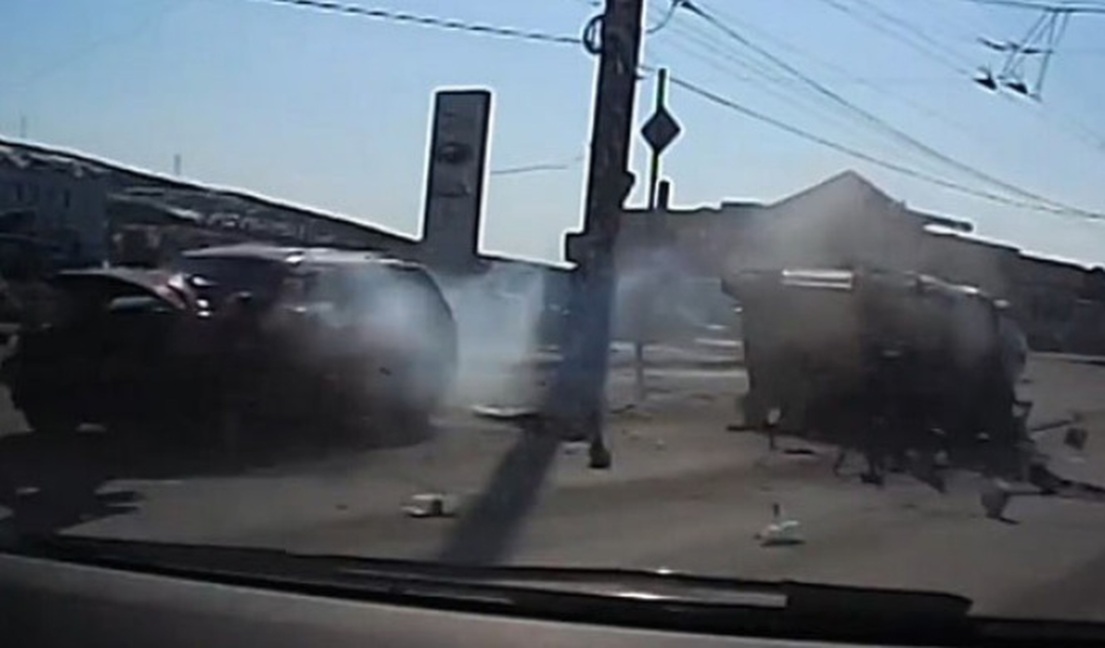 Vídeo: conductor drogado se estrella contra un VAZ 2131