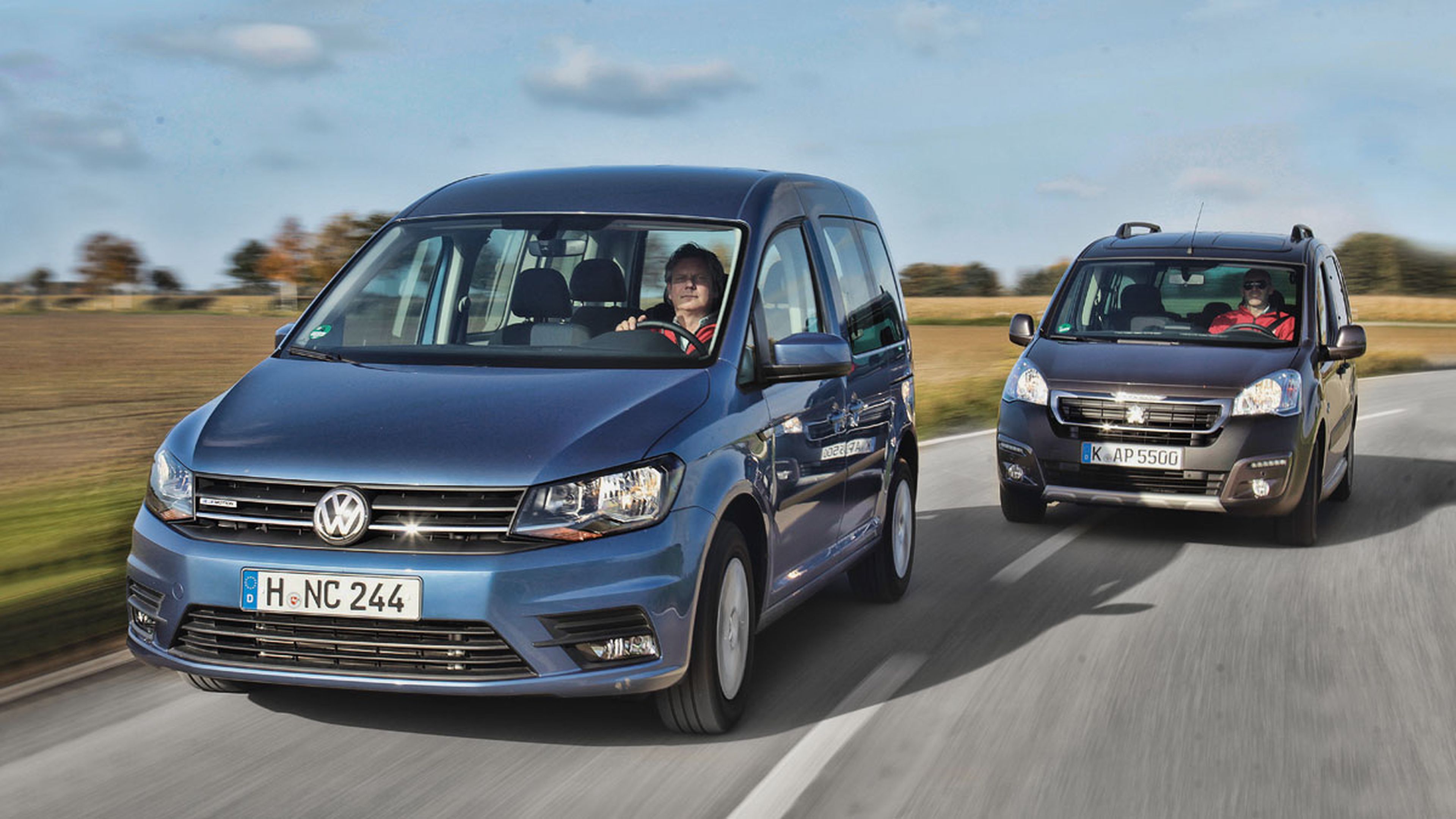Comparativa Volkswagen Caddy Peugeot Partner