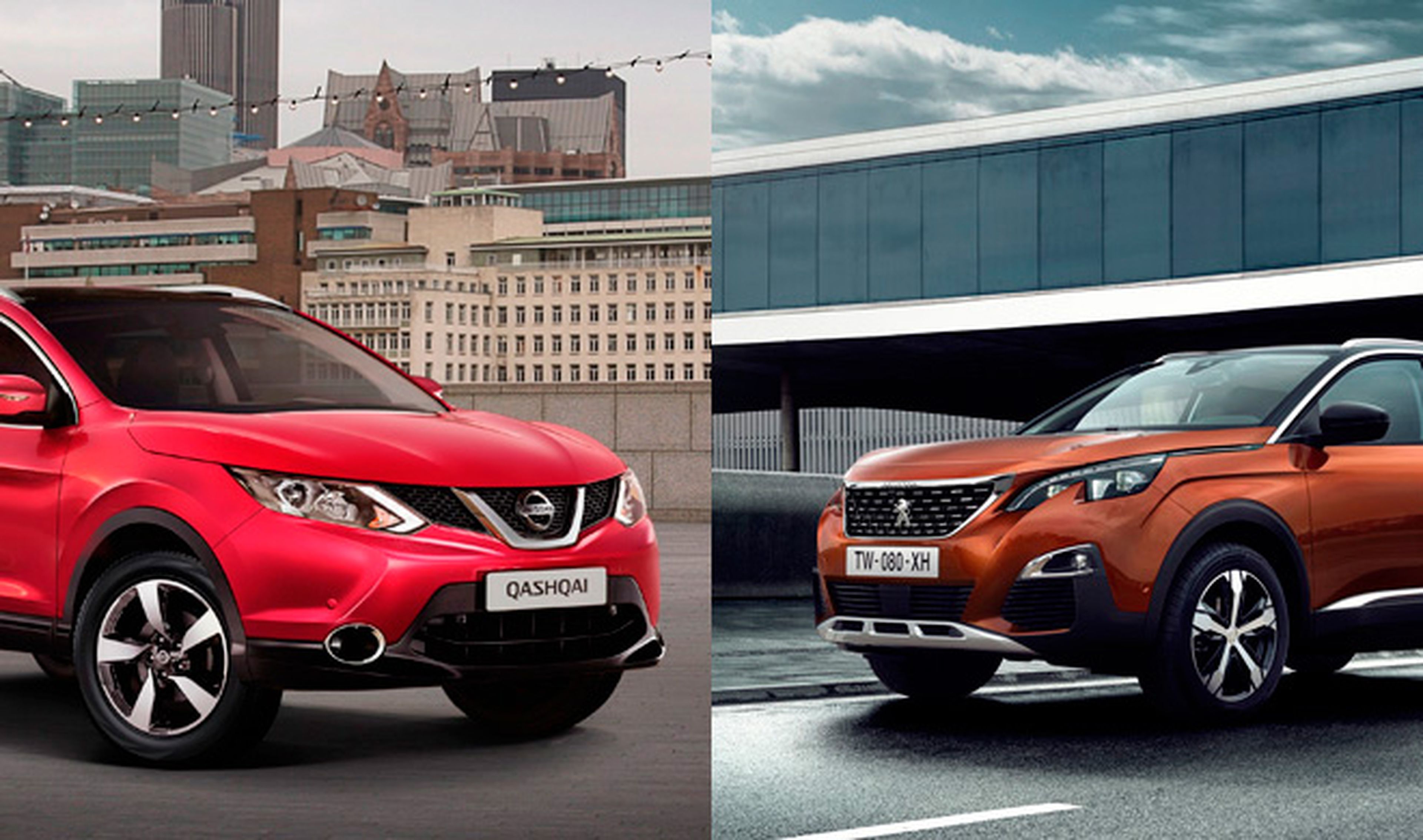 ¿Cuál es mejor, Peugeot 3008 2016 o Nissan Qashqai?