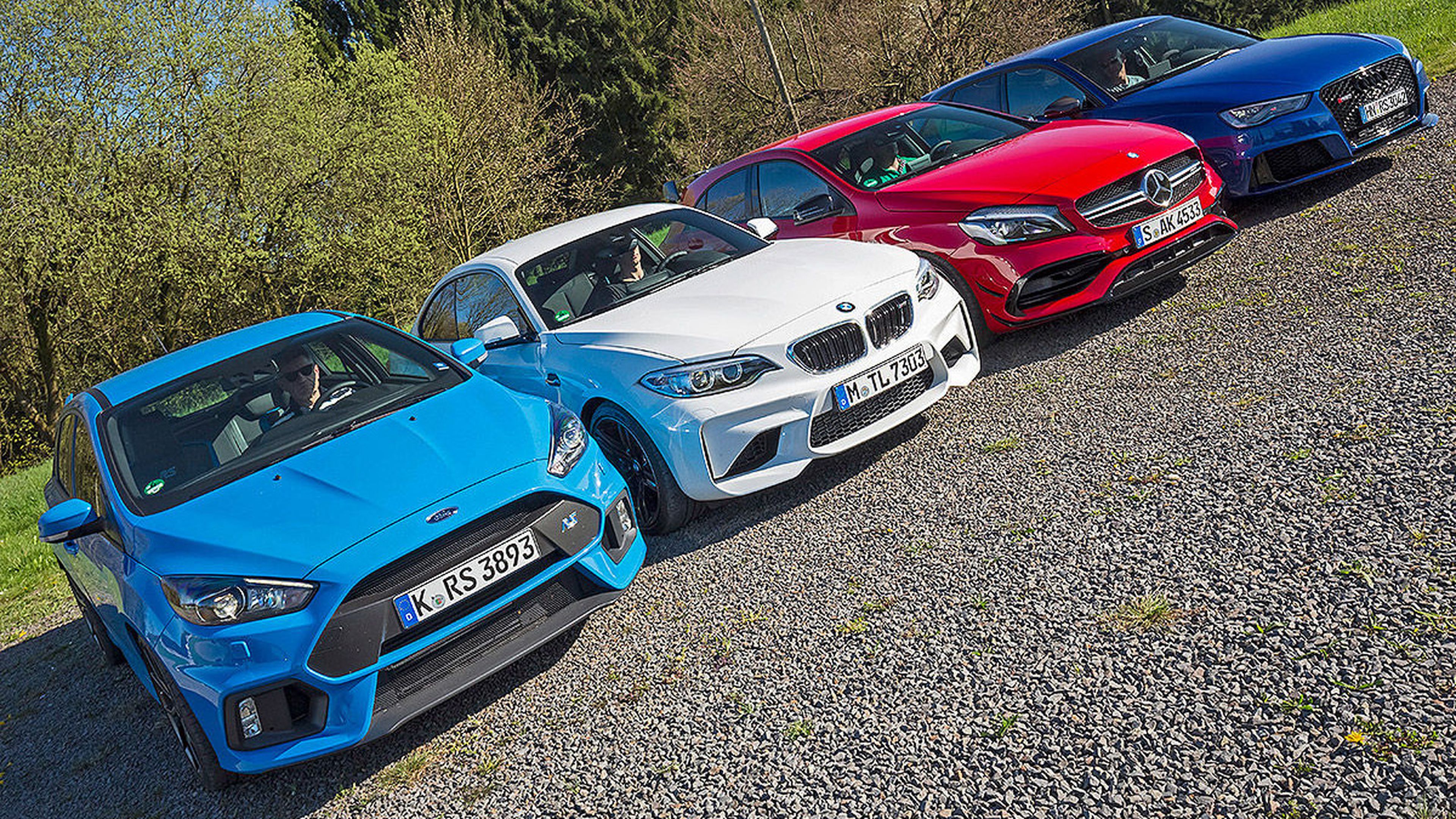 Duelo: Audi RS 3/BMW M2/Ford Focus RS/Mercedes A 45 AMG