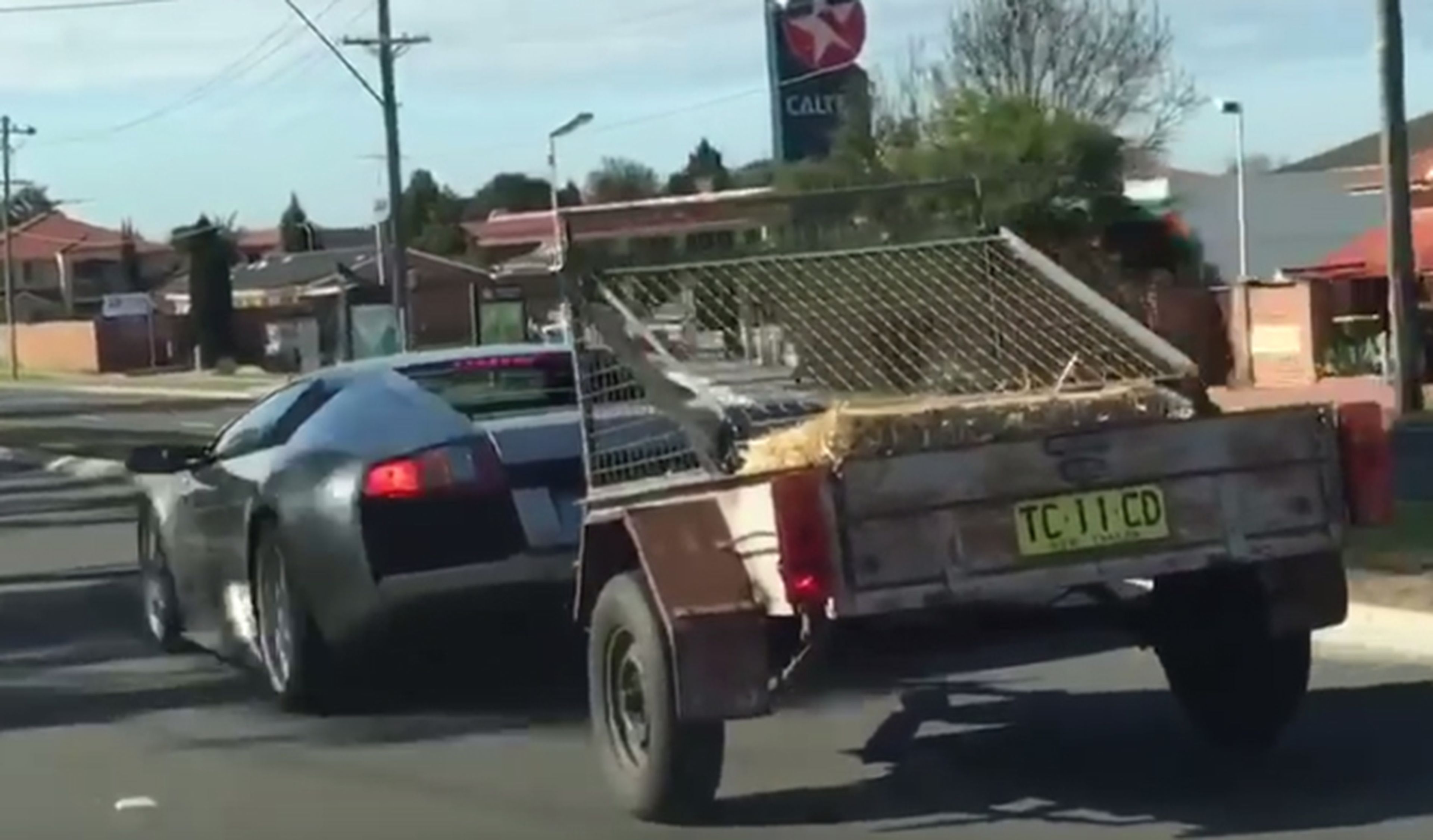 Vídeo: un Lamborghini con un remolque cargado con cabras