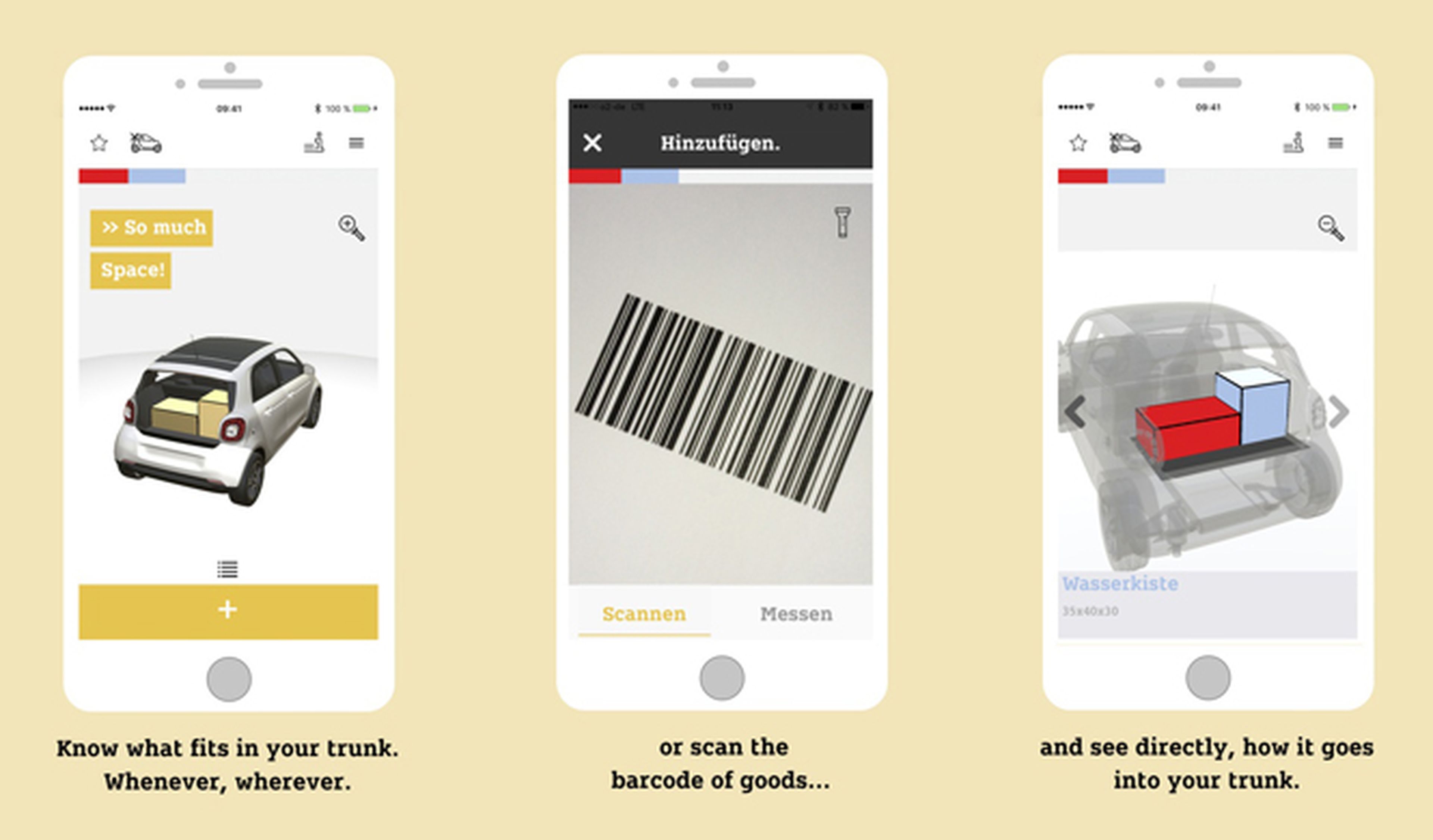 La app de Smart para colocar tus compras en el maletero