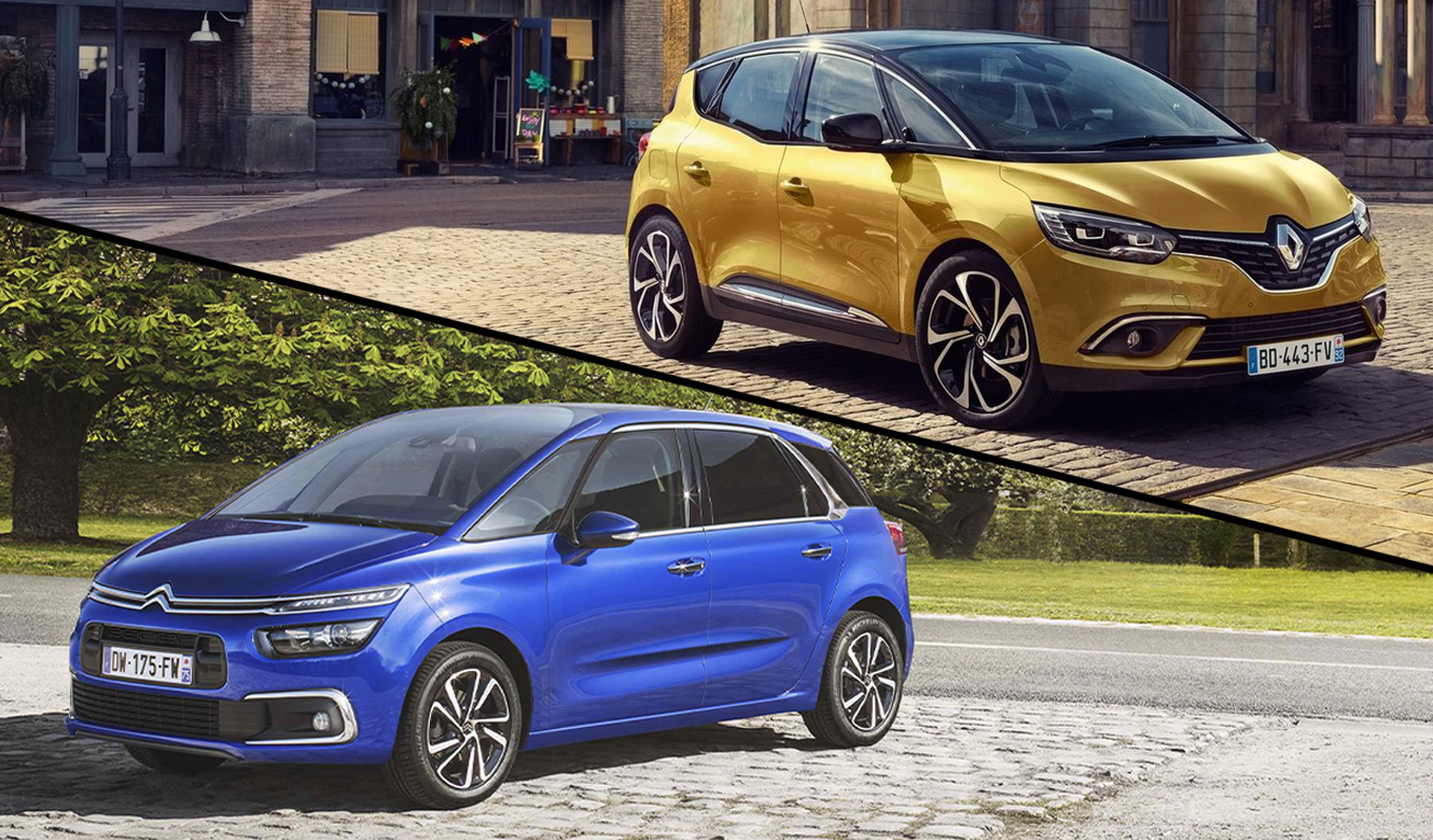 ¿Cuál es mejor, Renault Scénic 2016 o Citroën C4 Picasso?