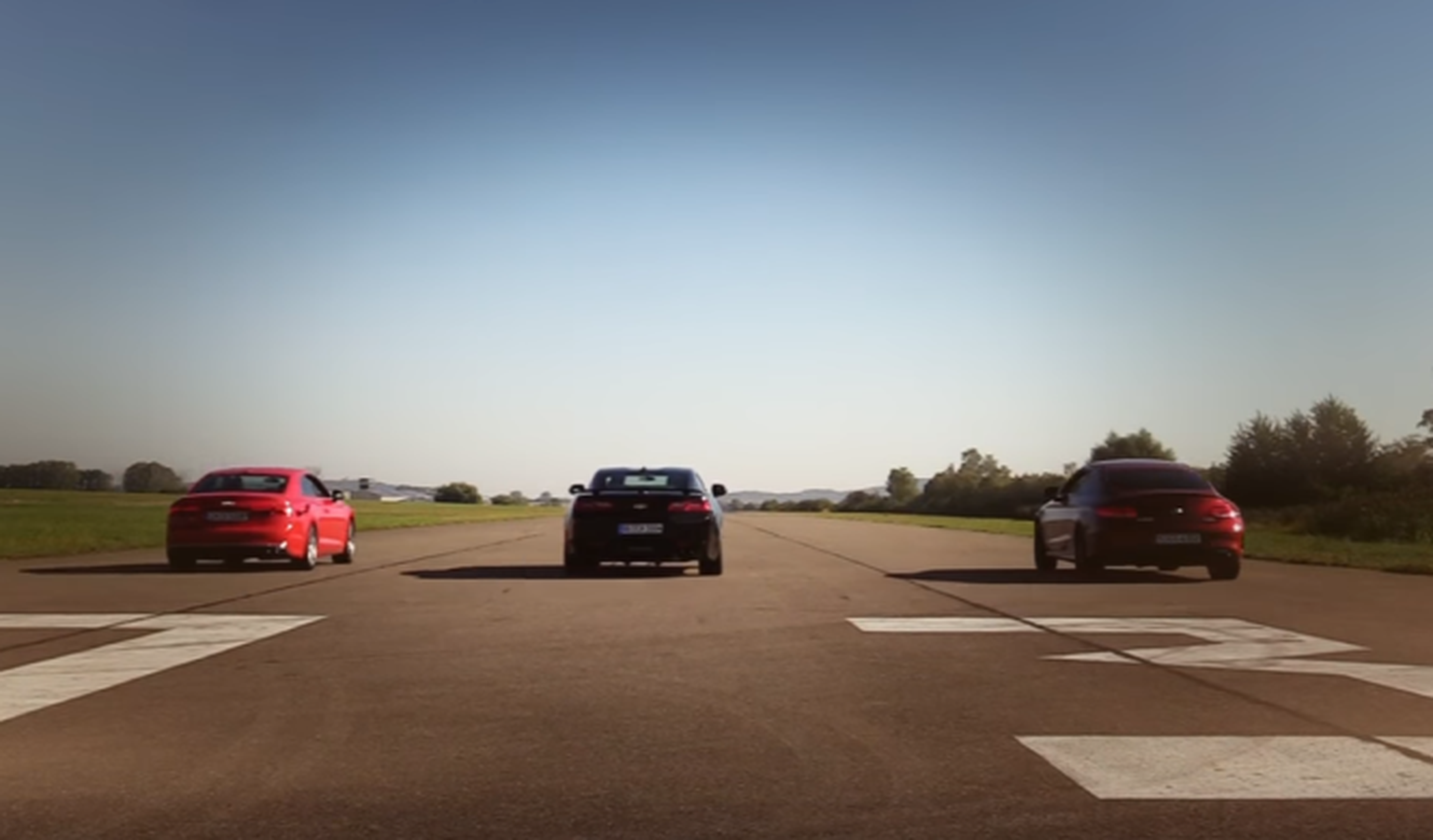 Vídeo: Audi S5 2017 vs Mercedes-AMG C43 y Chevy Camaro SS