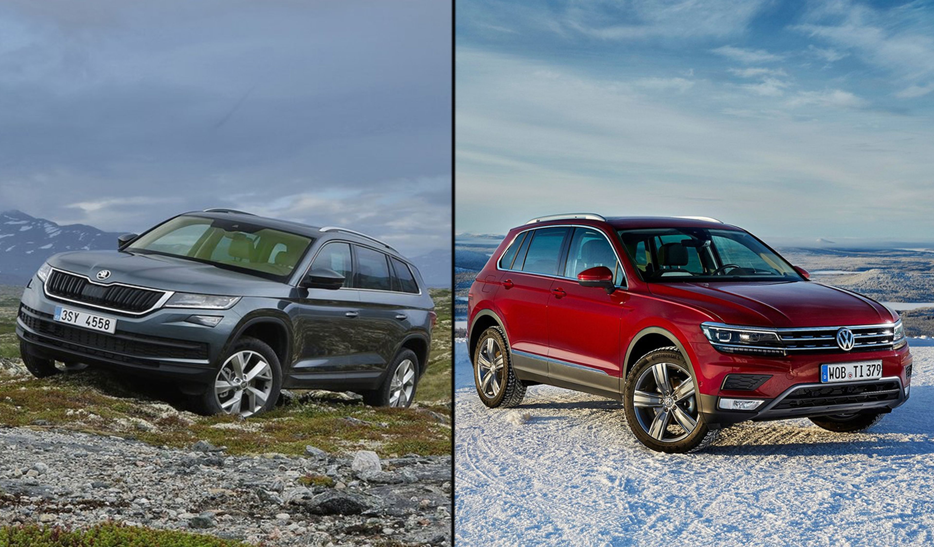 ¿Cuál es mejor, Skoda Kodiaq o Volkswagen Tiguan 2016?