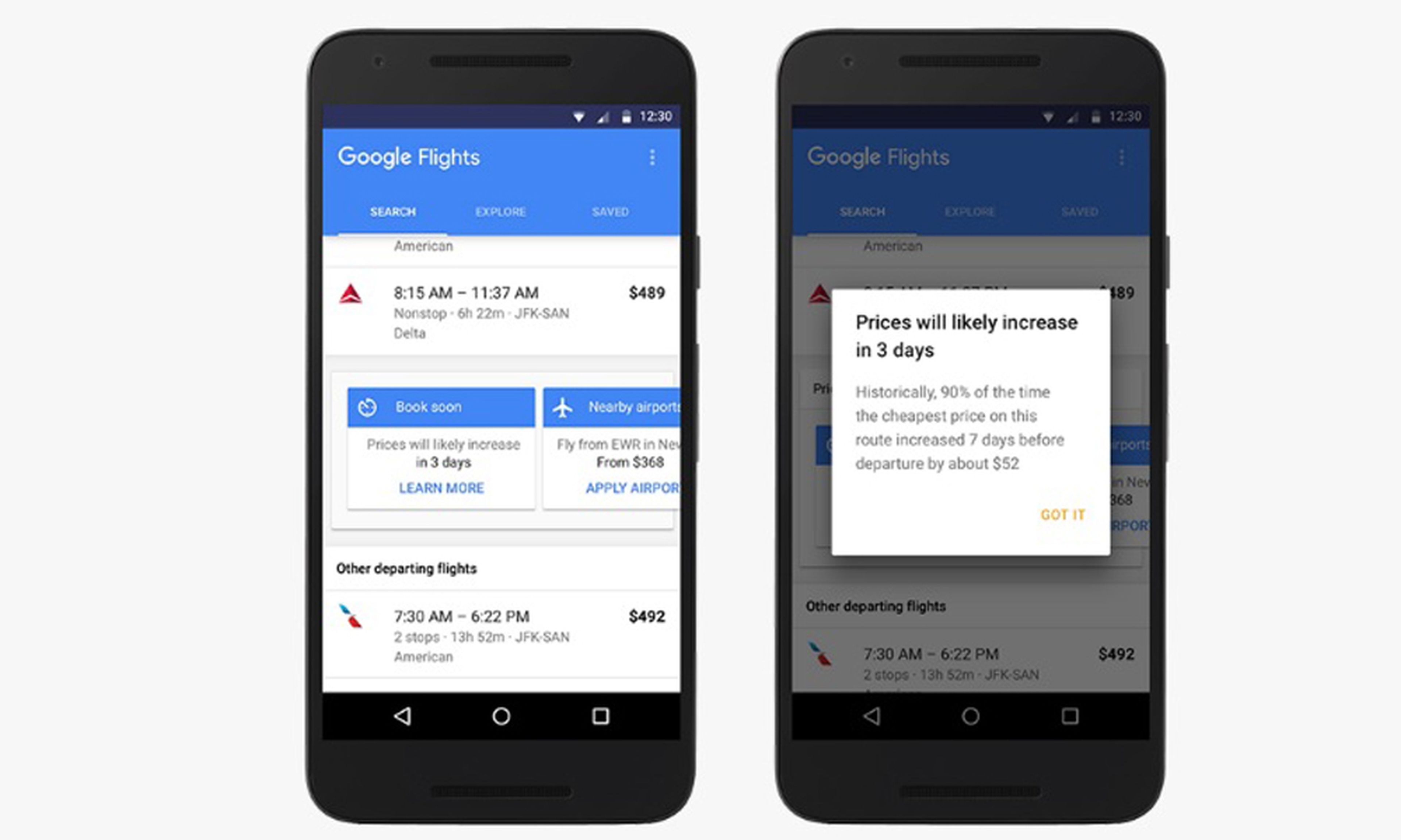 Google ahora te avisa de cuándo comprar vuelos baratos
